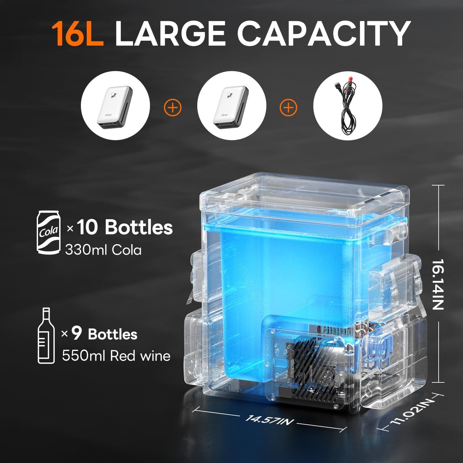 Refrigerador Portátil LiTHELi 20L 12V Beige - Congelador Camping