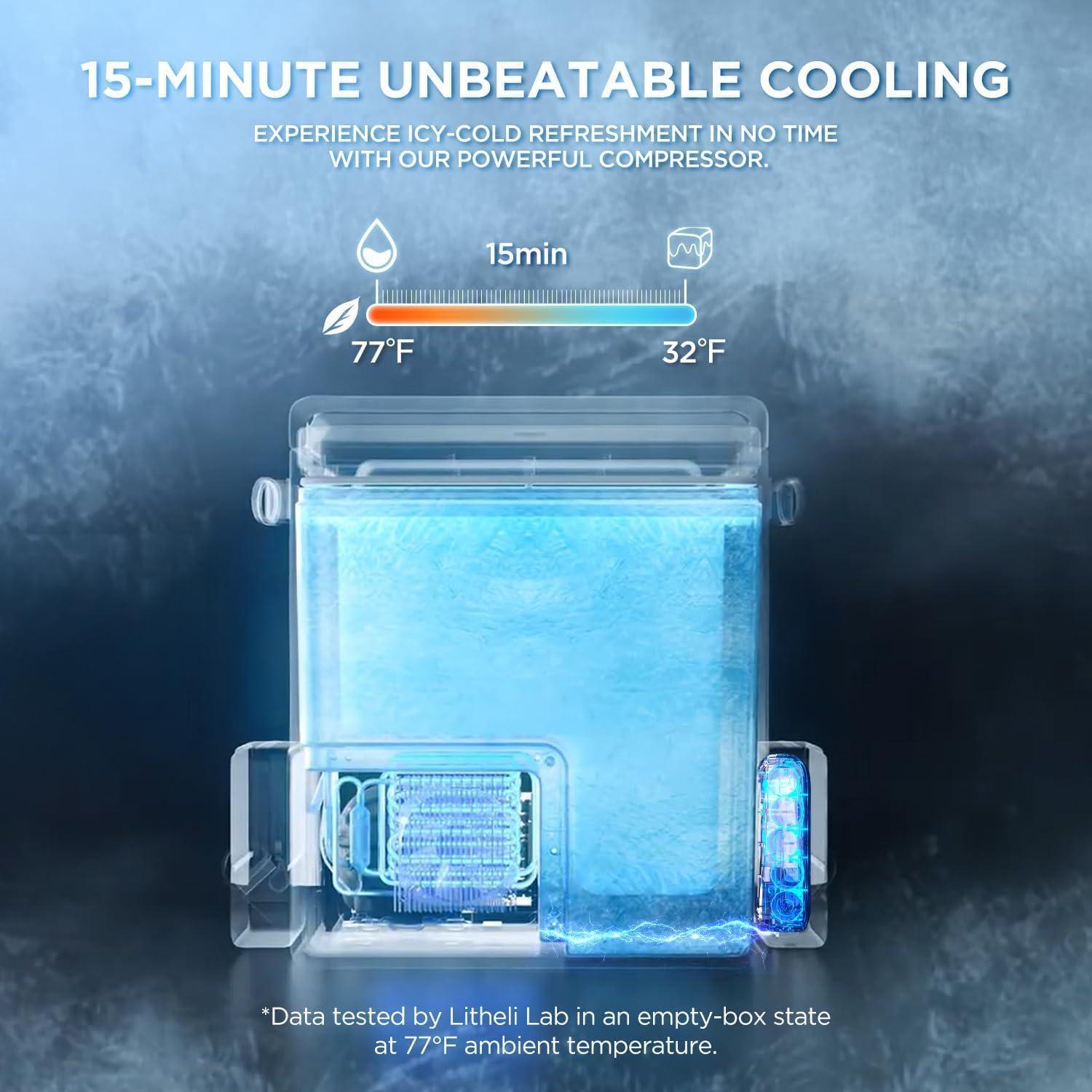 Refrigerador Portátil LiTHELi 20L 12V Beige - Congelador Camping