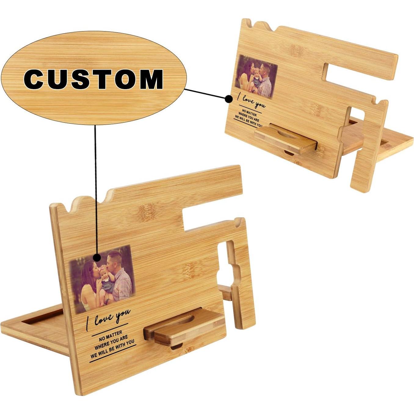 Estación de Carga de Madera Personalizada Awofer - Organizador Multifuncional