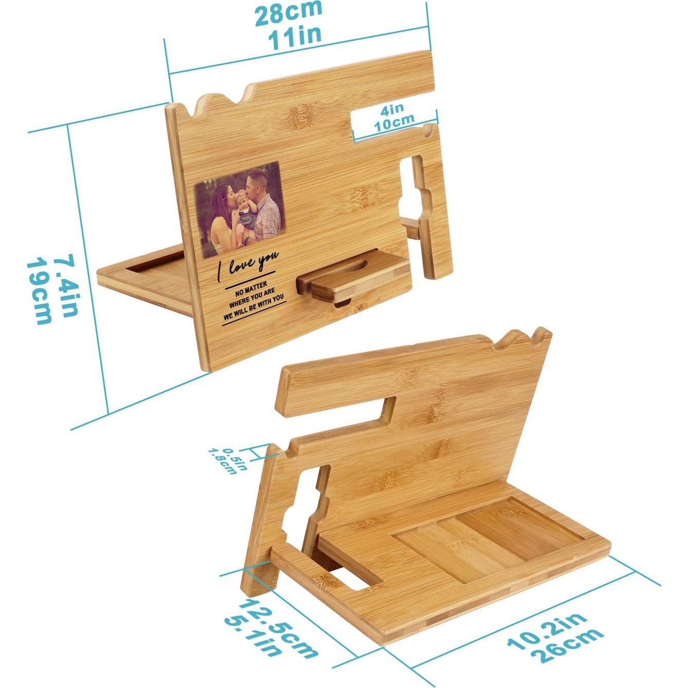 Estación de Carga de Madera Personalizada Awofer - Organizador Multifuncional