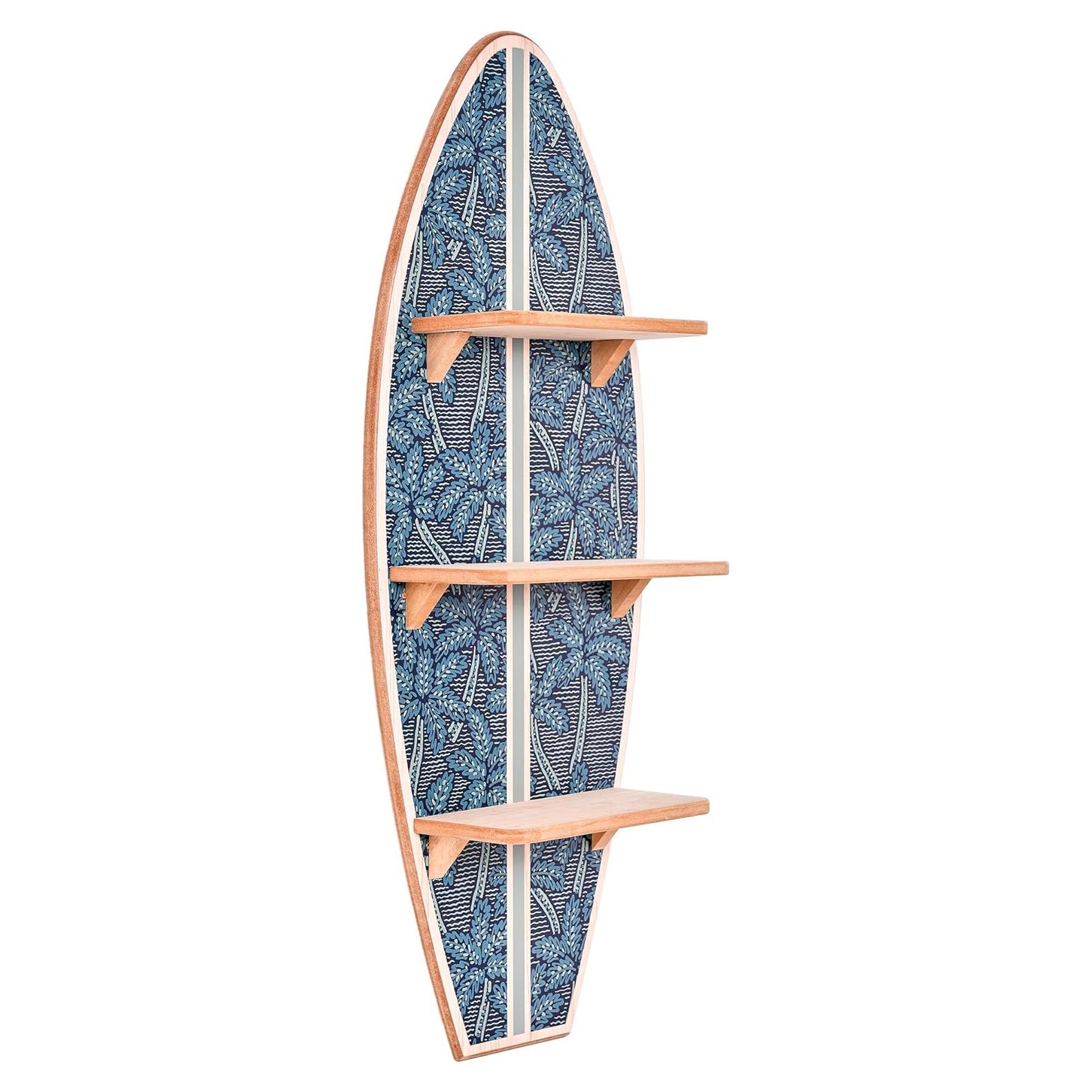 Estante de Pared Surf Navy Electric Palms Reyn Spooner 90x33 cm