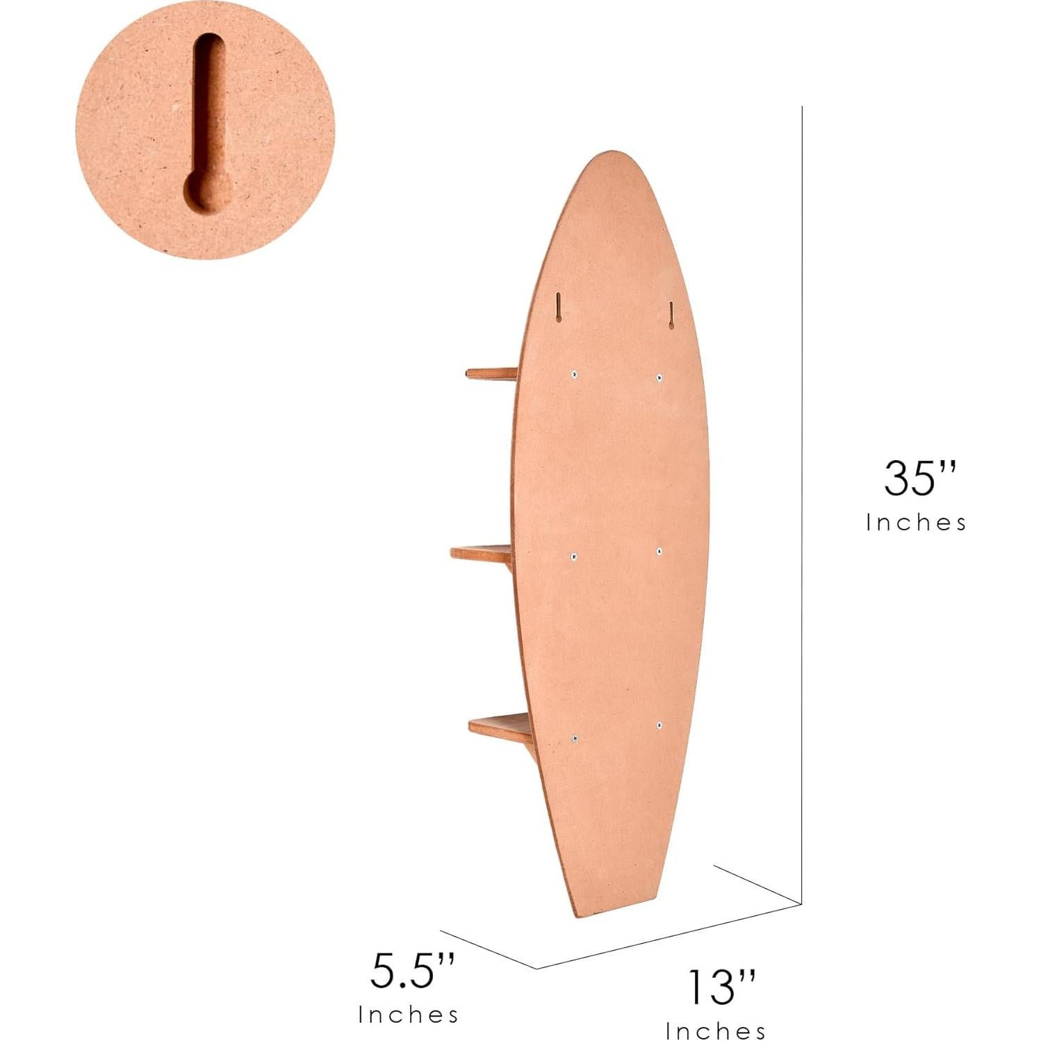 Estante de Pared Surf Navy Electric Palms Reyn Spooner 90x33 cm