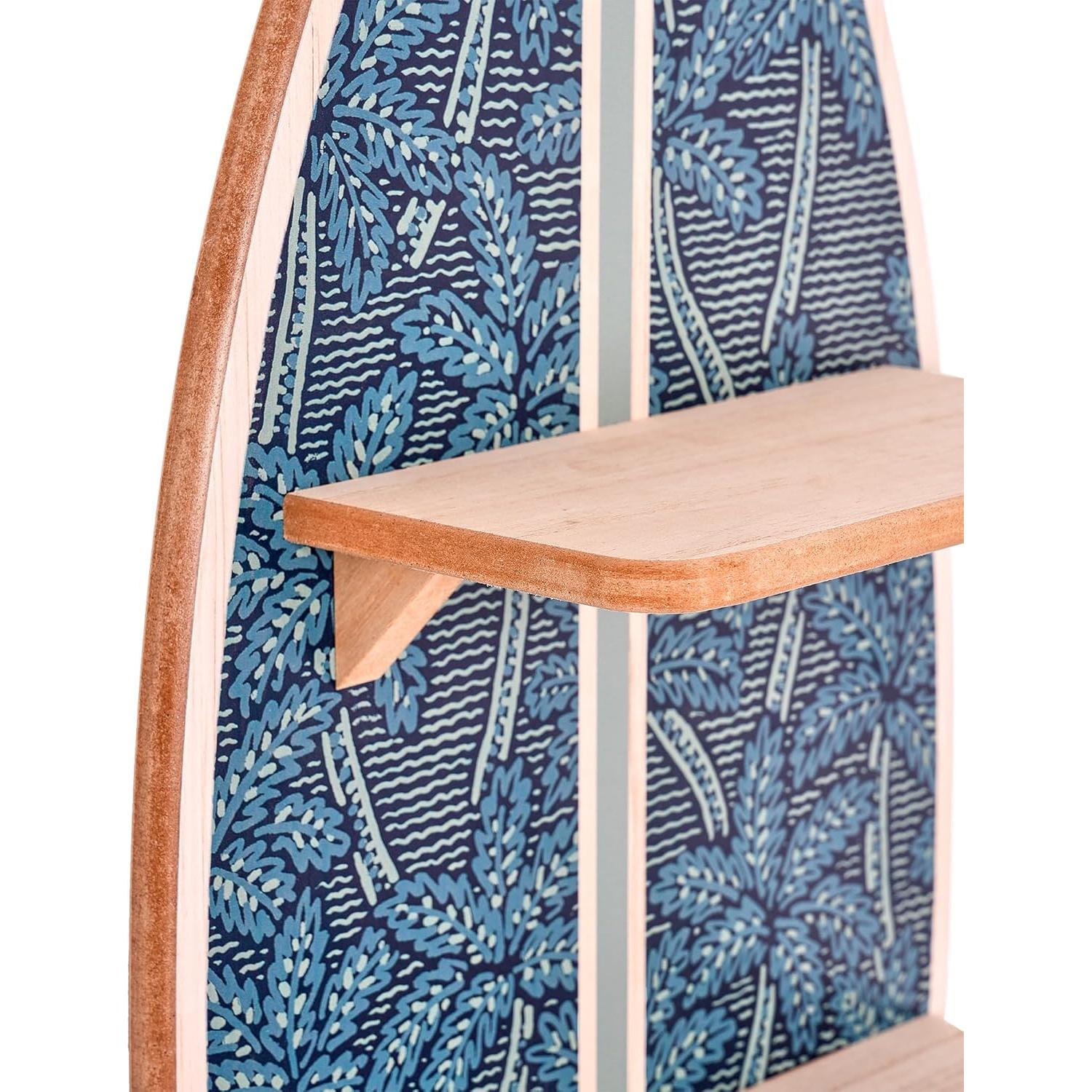 Estante de Pared Surf Navy Electric Palms Reyn Spooner 90x33 cm