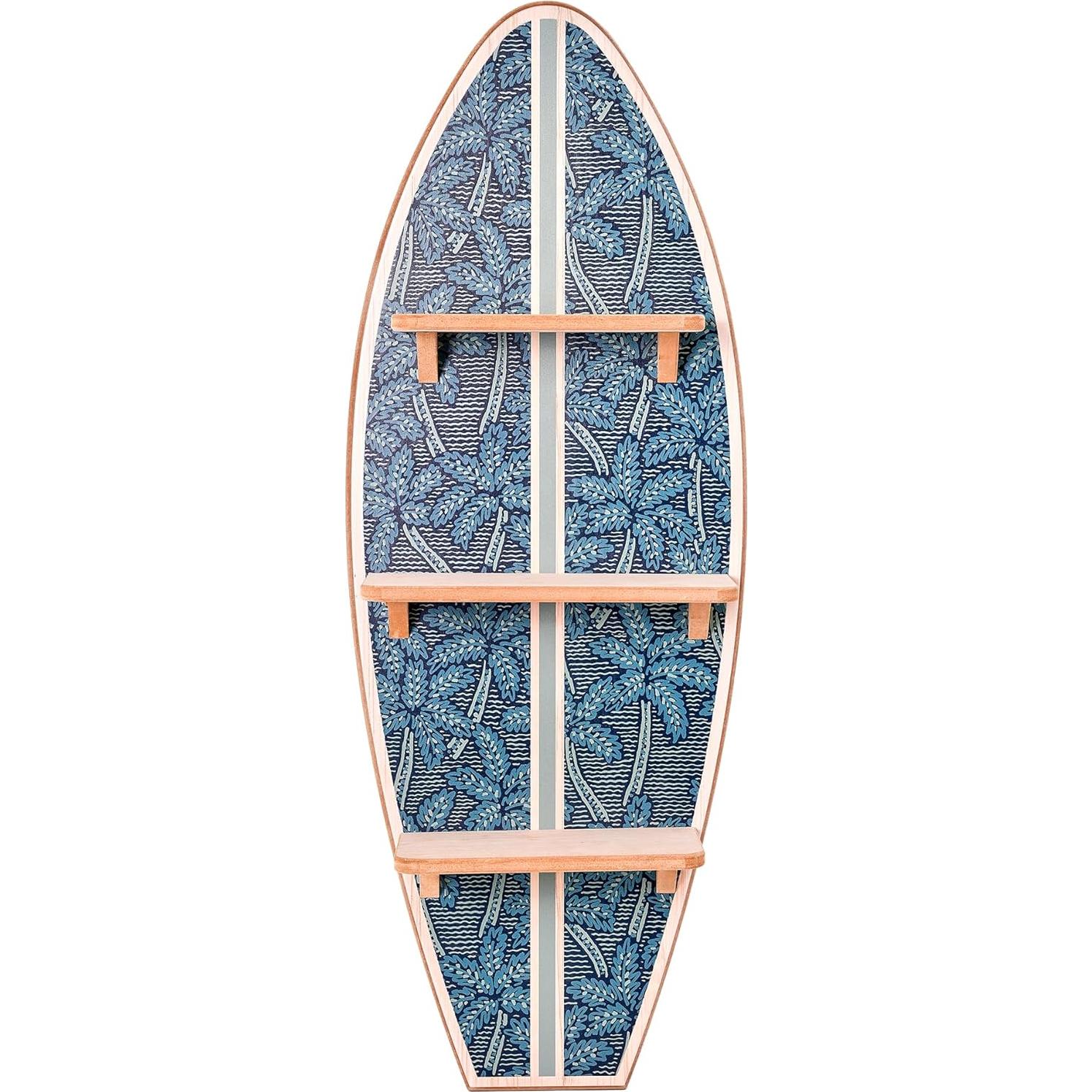 Estante de Pared Surf Navy Electric Palms Reyn Spooner 90x33 cm