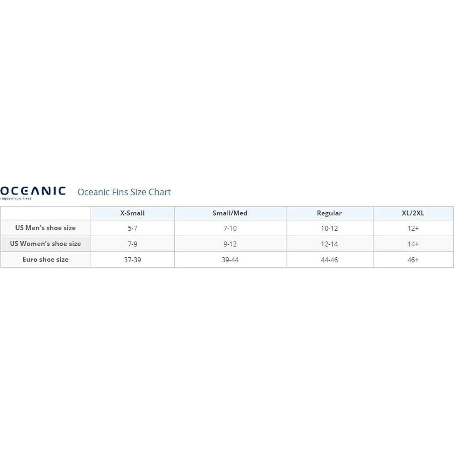 Aletas de Buceo Oceanic Viper Pie Completo Azul Mediano
