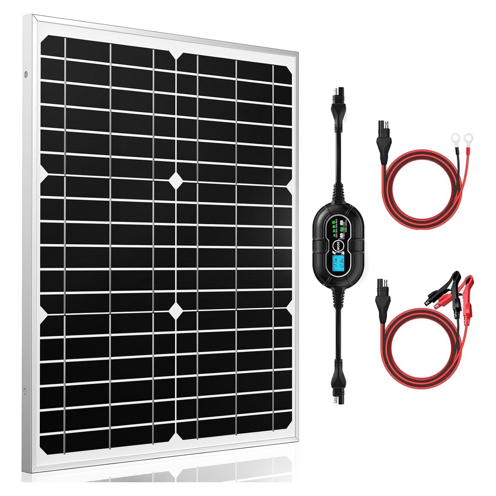 Kit Panel Solar SUNER POWER 12V 20W + Controlador MPPT 10A
