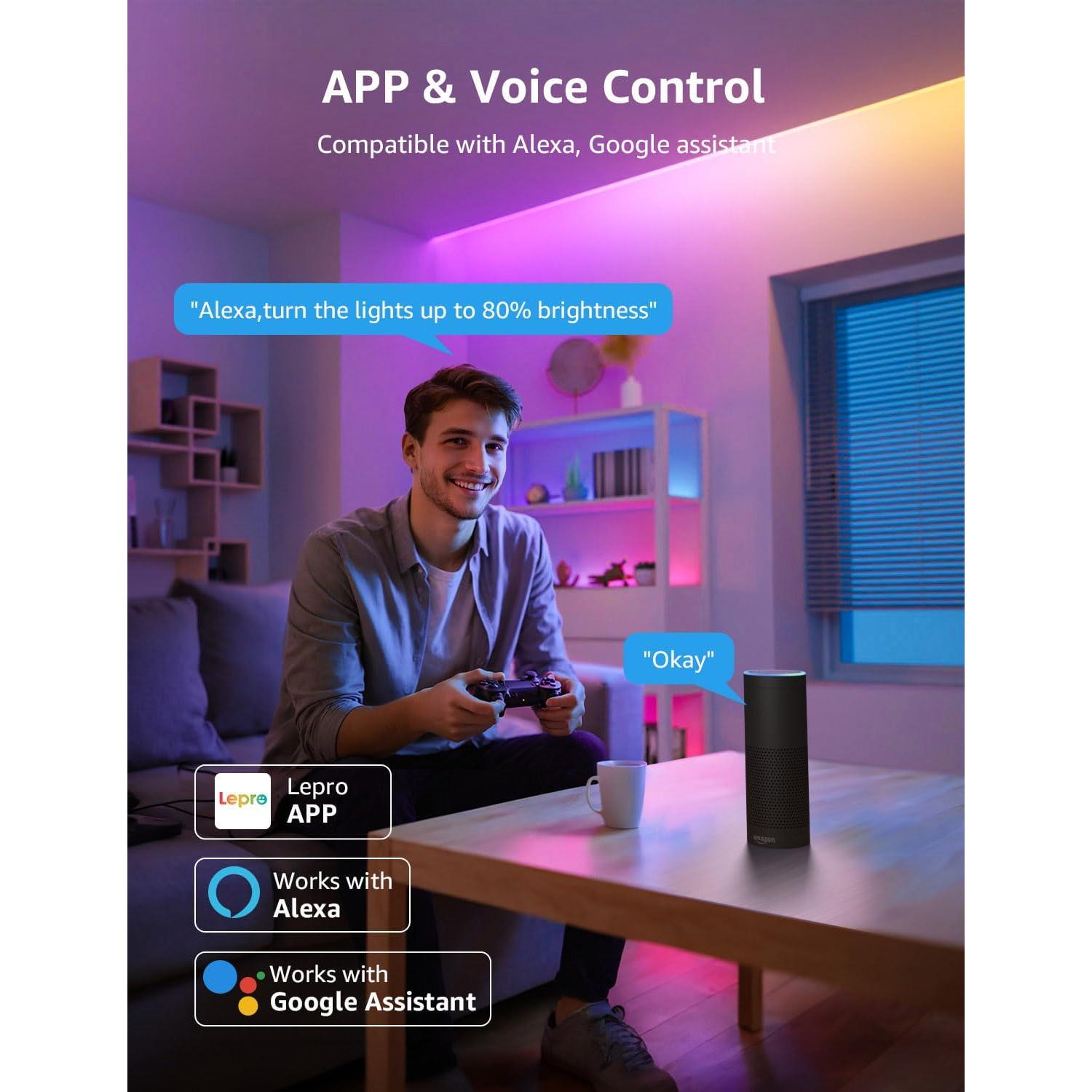 Tira LED RGB Lepro S1 AI 5m con efectos de luz inteligentes