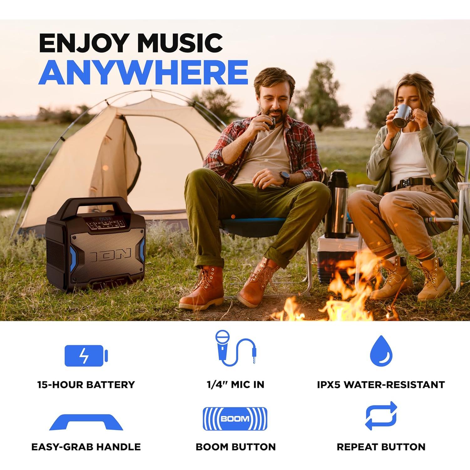 Altavoz Bluetooth ION Tailgater Boom 60W Resistente al Agua