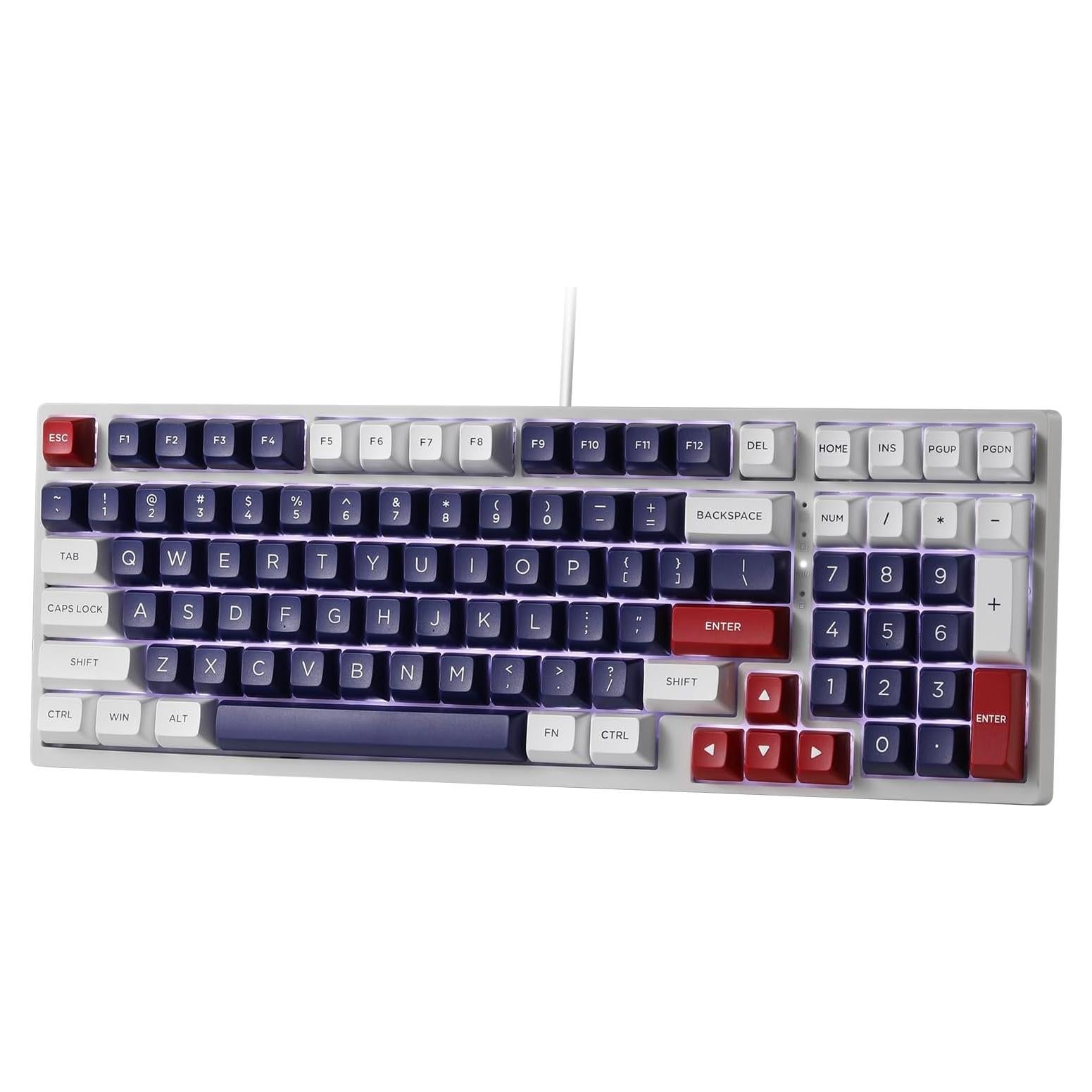 Teclado Mecánico LTC NB981 98 Teclas Retroiluminado Blanco