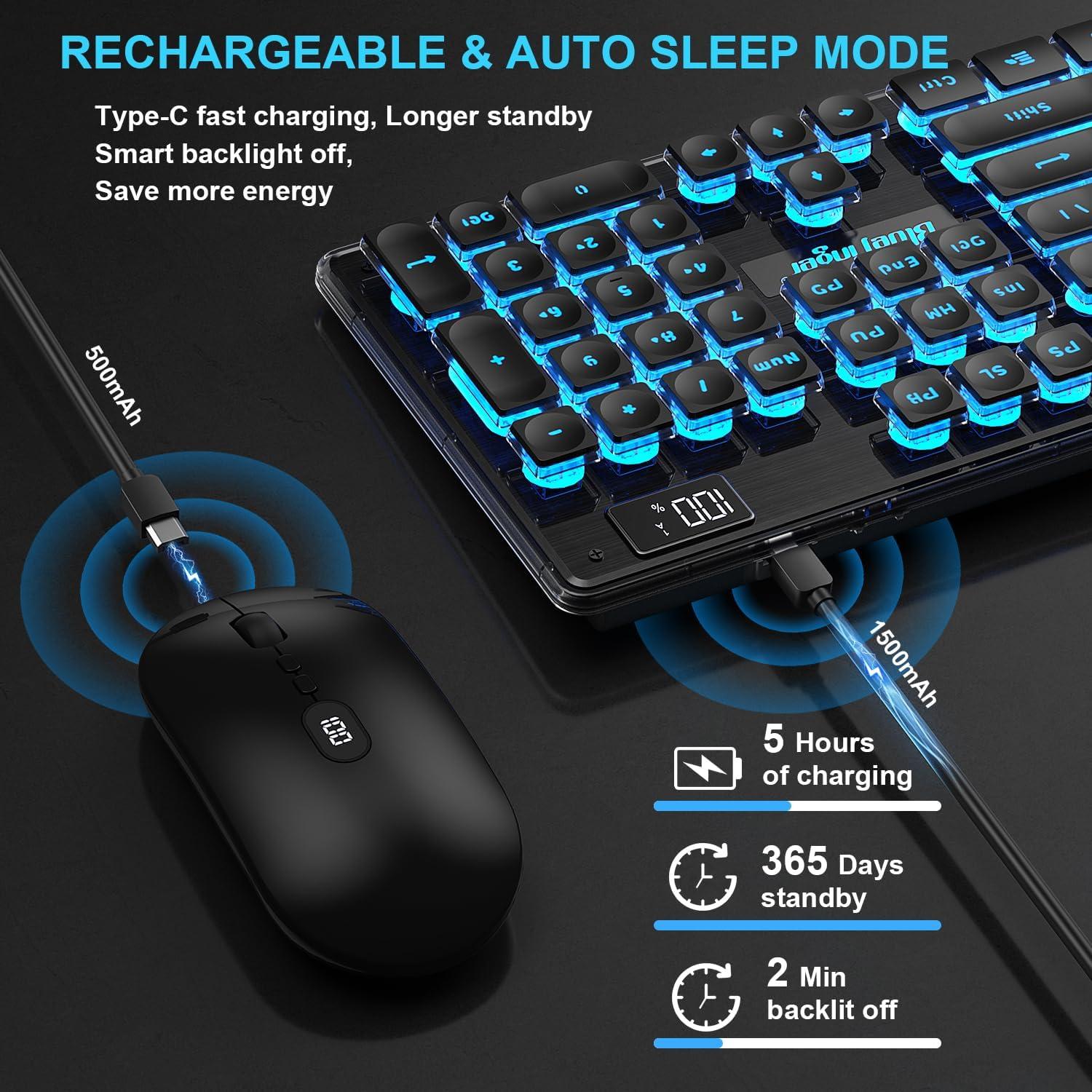 Combo Teclado y Ratón Inalámbrico BlueFinger Gaming