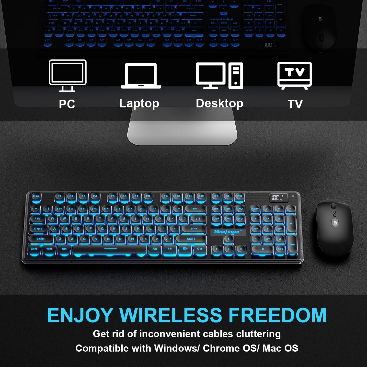 Combo Teclado y Ratón Inalámbrico BlueFinger Gaming