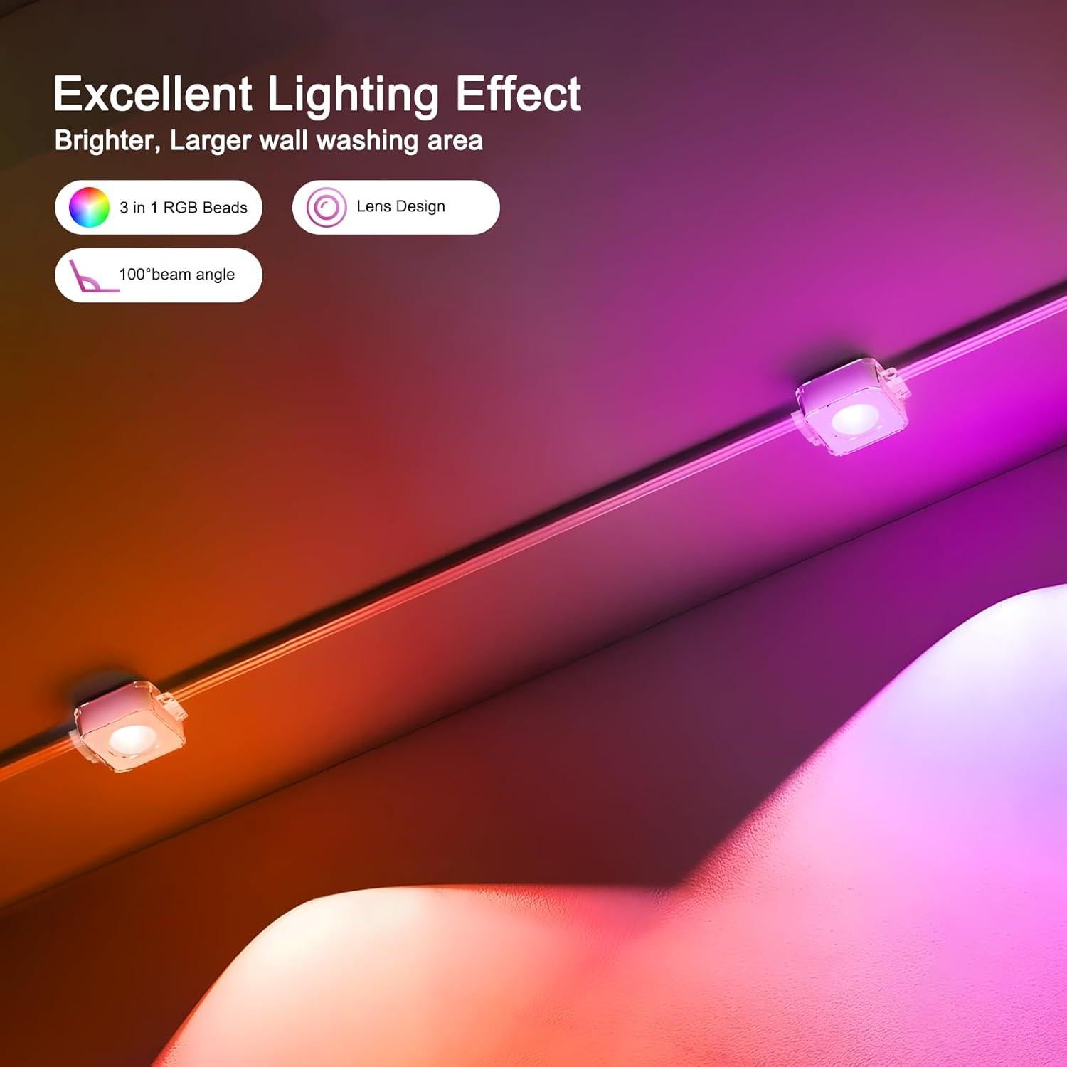 Luces LED RGB Greatfine 30.48m para Exteriores IP67