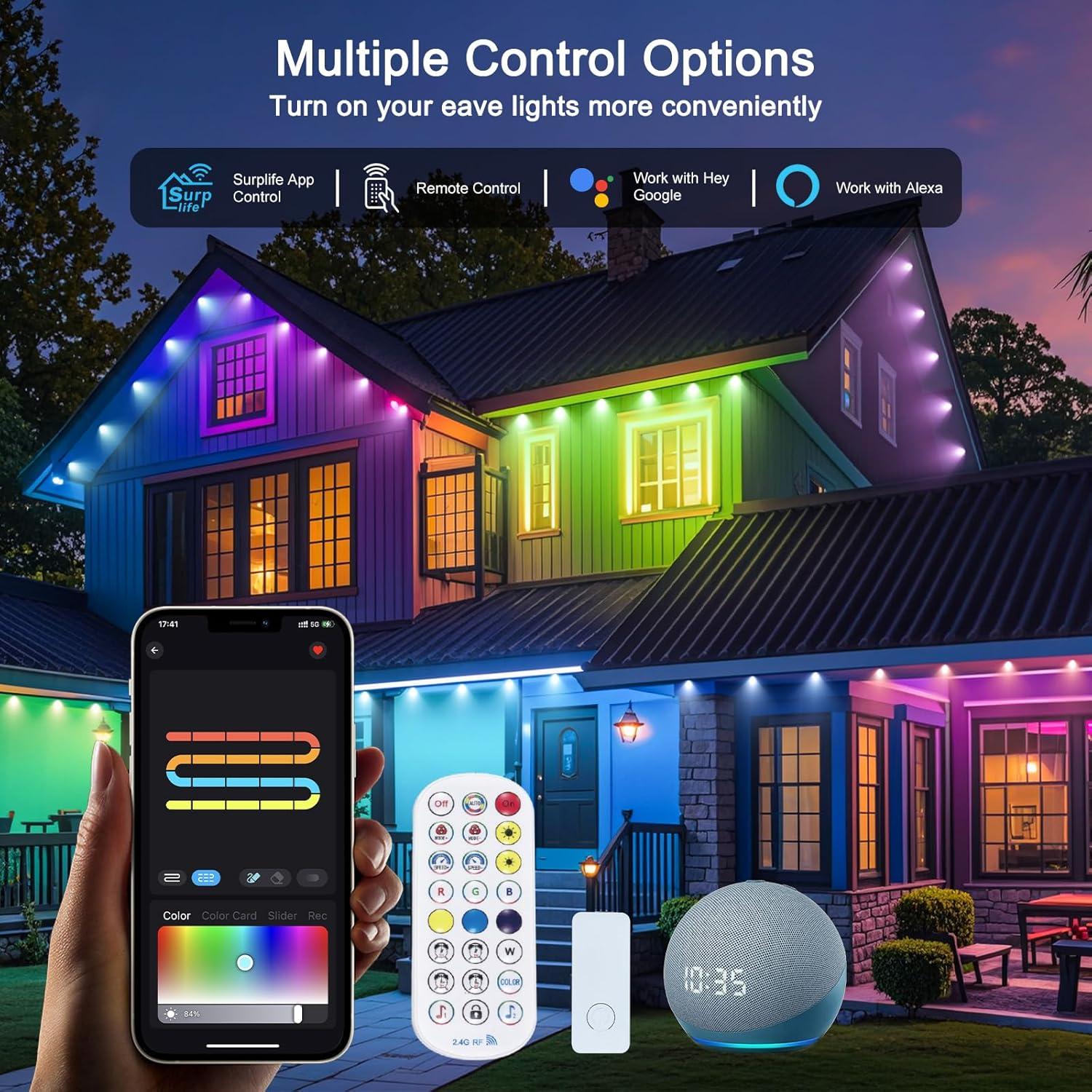 Luces LED RGB Greatfine 30.48m para Exteriores IP67