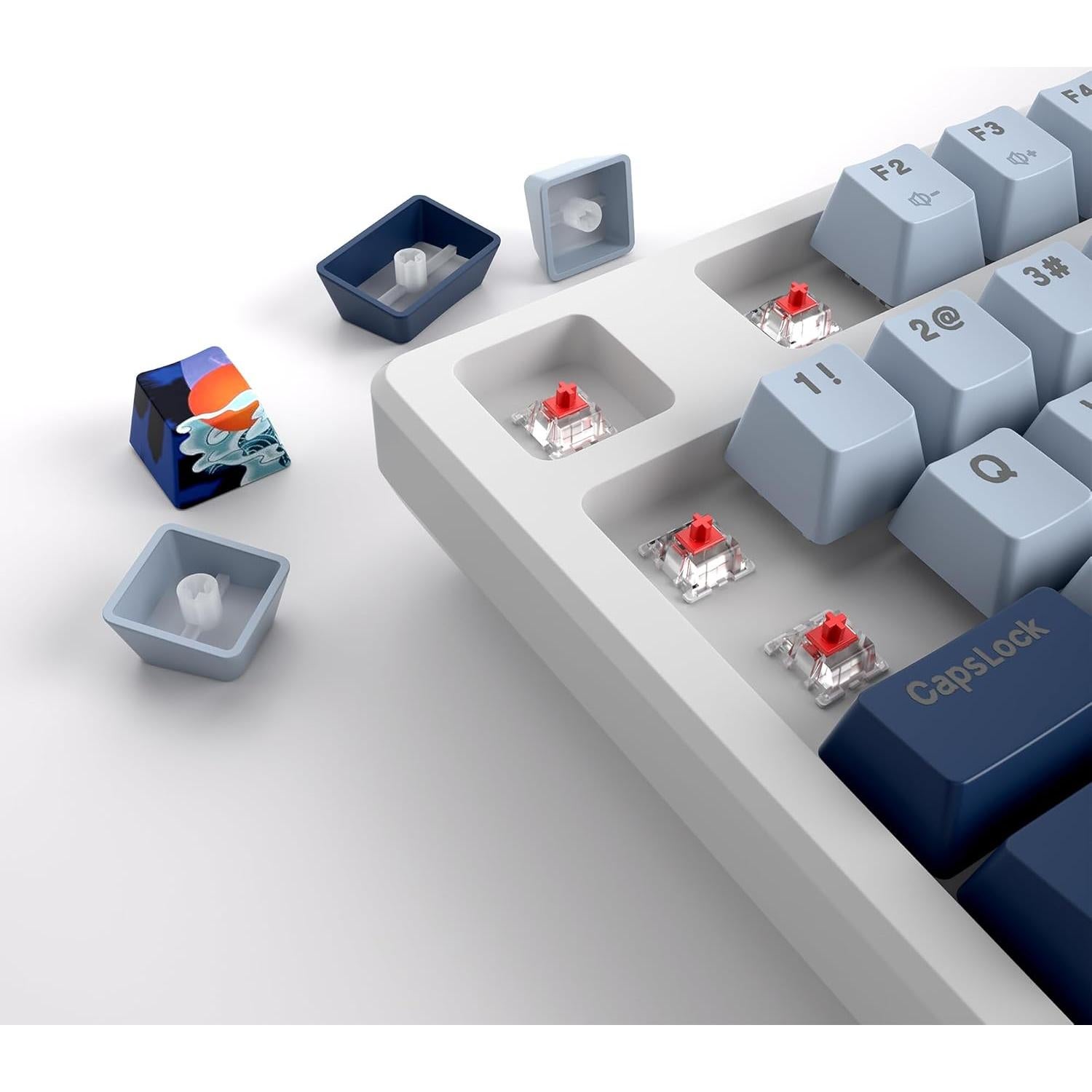 Teclado mecánico TKL FS SHOP 87 teclas RGB rojo