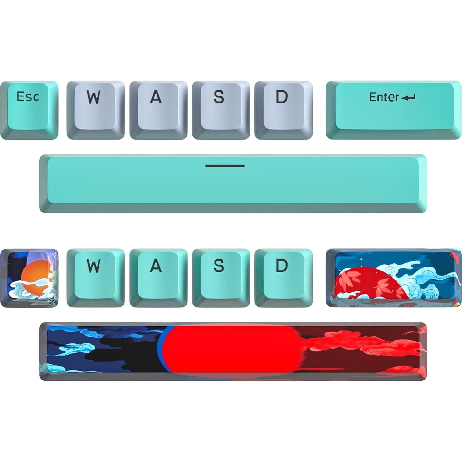 Teclado mecánico TKL FS SHOP 87 teclas RGB rojo