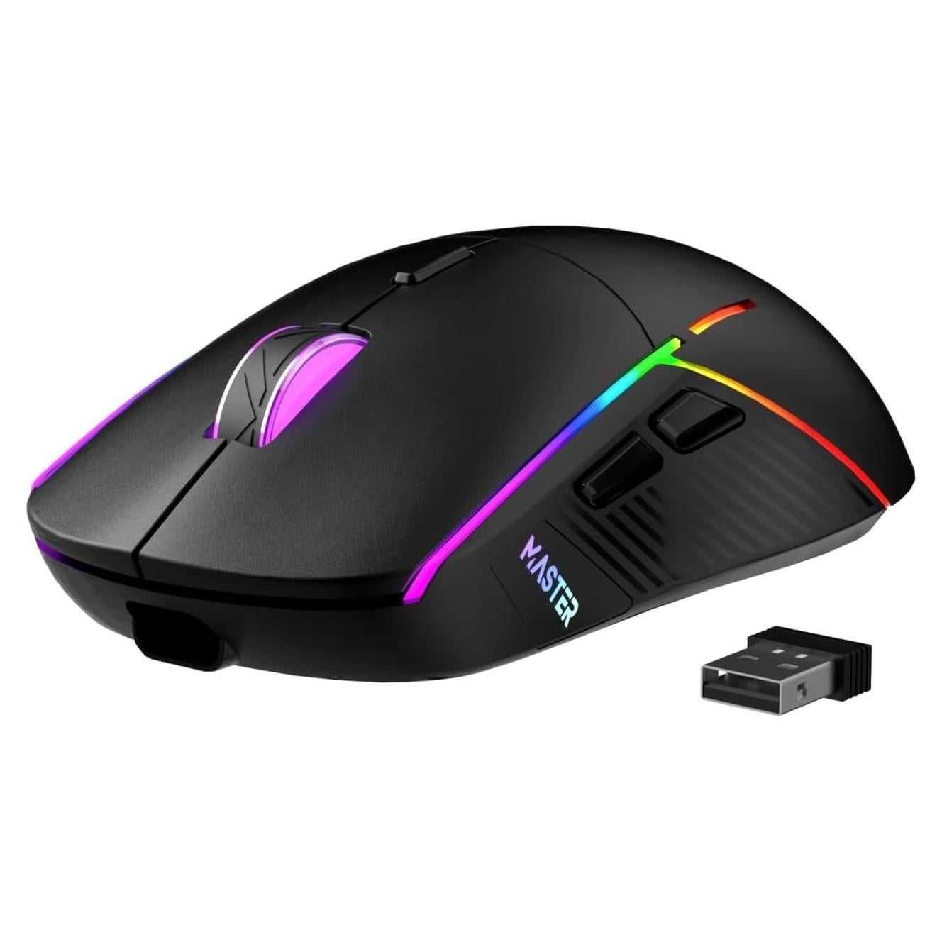 Ratón Gaming FFJ Master01 Inalámbrico 24000 DPI RGB Negro