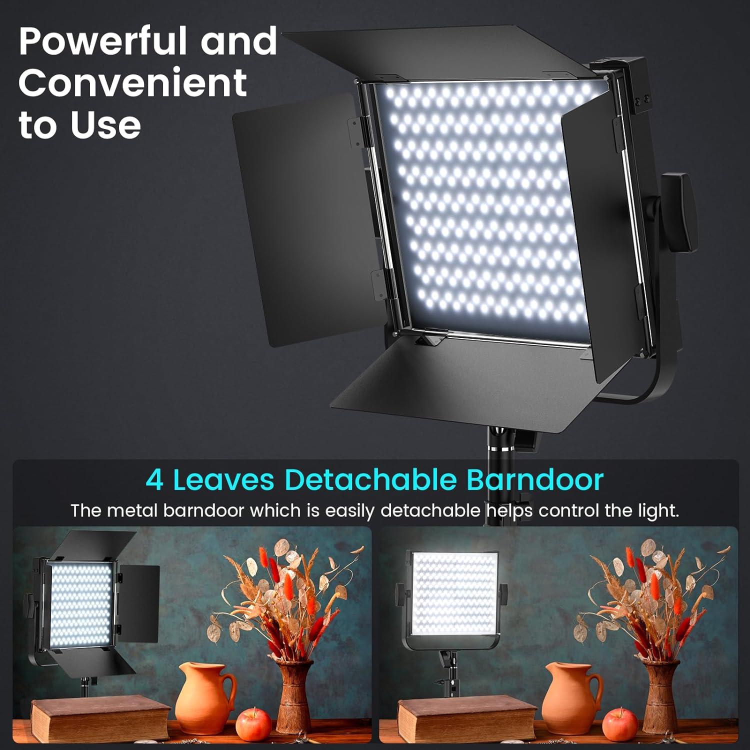 Kit de Iluminación Fotográfica RGB Anautin K500 50W Bi-Color