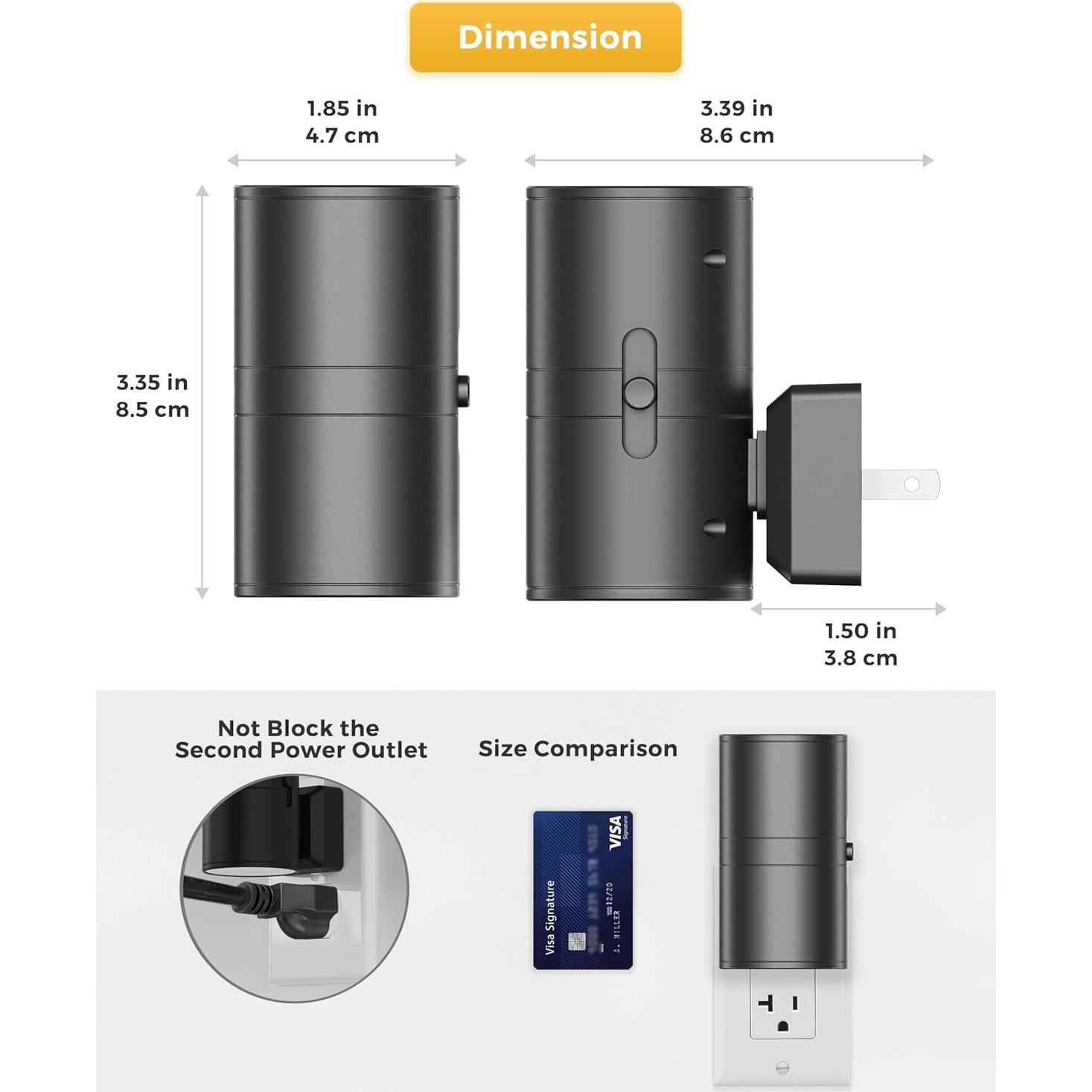 Luz Nocturna LED LOHAS RGB con Sensor de Luz - Paquete de 2