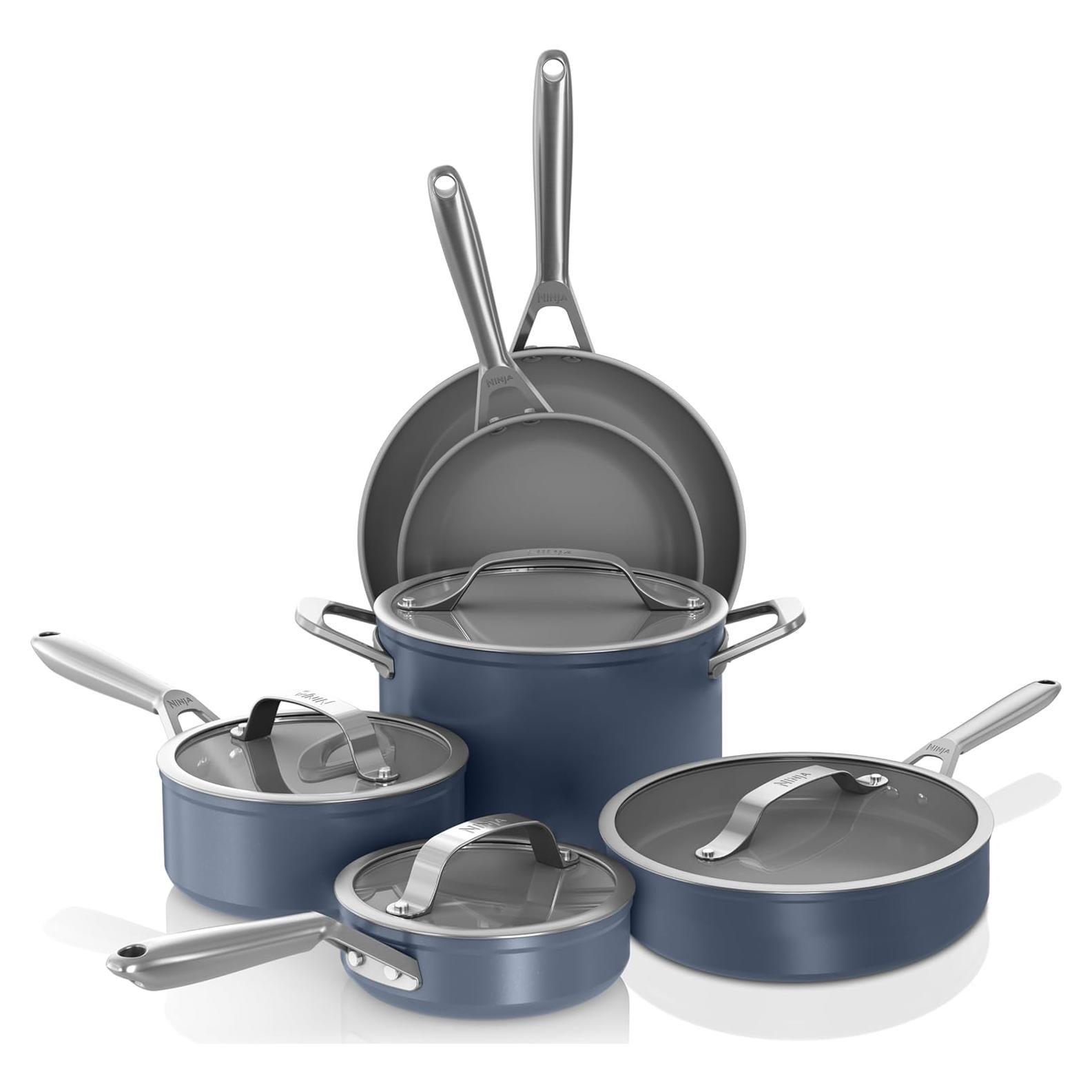 Juego de Utensilios Ninja Ceramic Pro 10 Piezas Azul