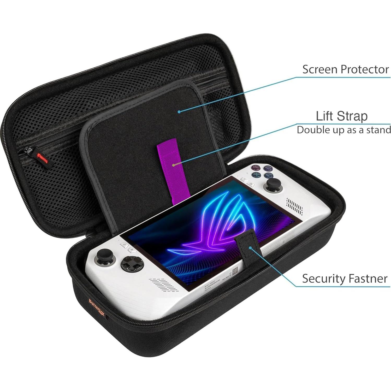 Bolsa de transporte ButterFox para ASUS Rog Ally X - Negro/Púrpura