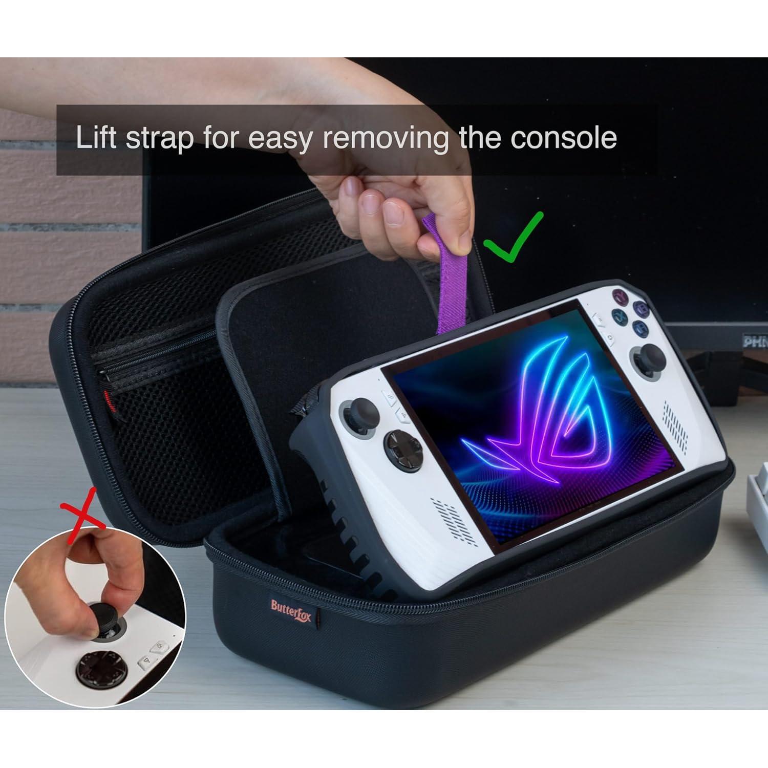 Bolsa de transporte ButterFox para ASUS Rog Ally X - Negro/Púrpura