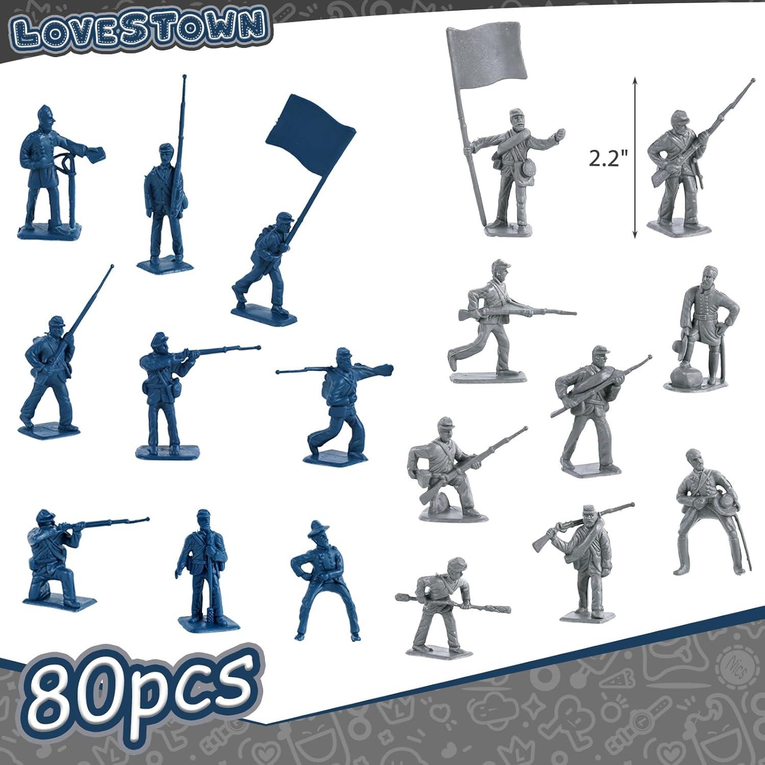 Soldados de Juguete LOVESTOWN 80PCS Figuras Militares