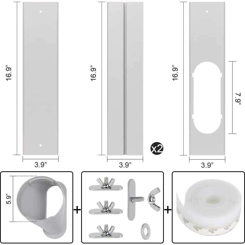 Kit de Ventana para Aire Acondicionado UNAOIWN 5.9" PVC