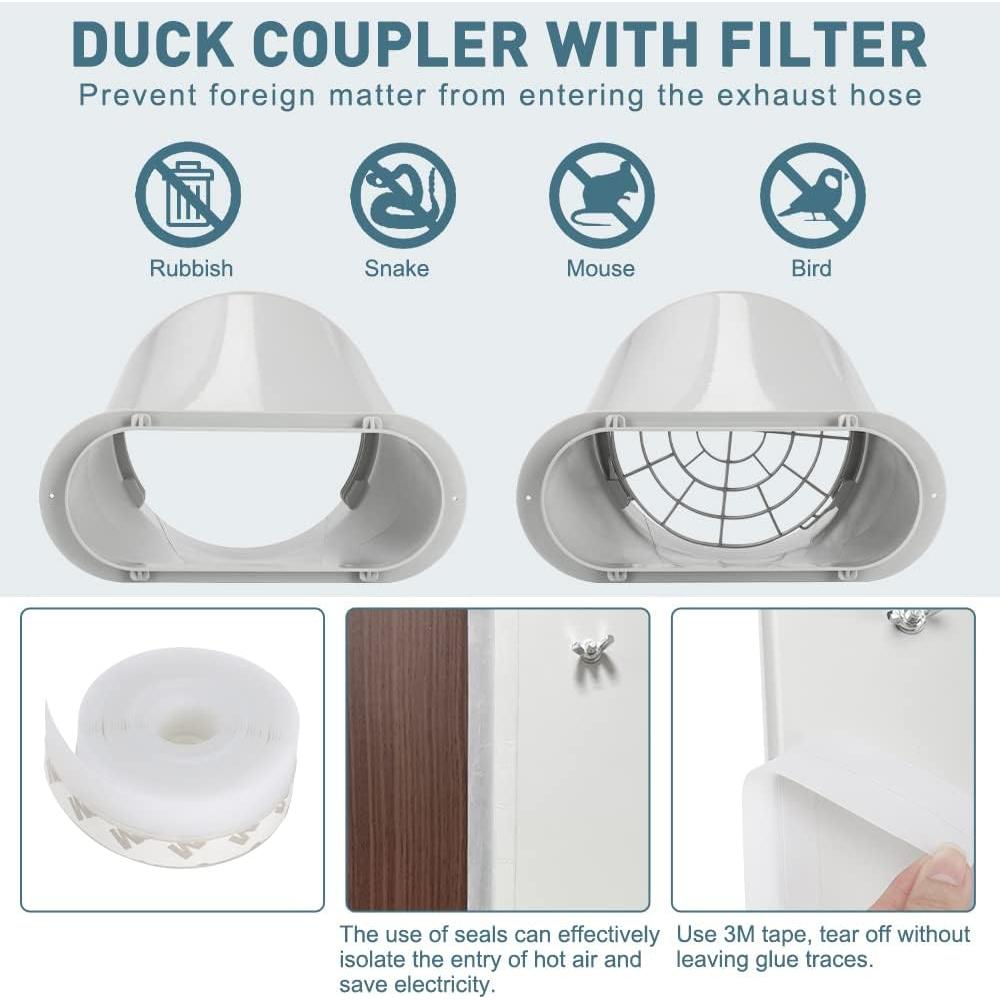 Kit de Ventana para Aire Acondicionado UNAOIWN 5.9" PVC