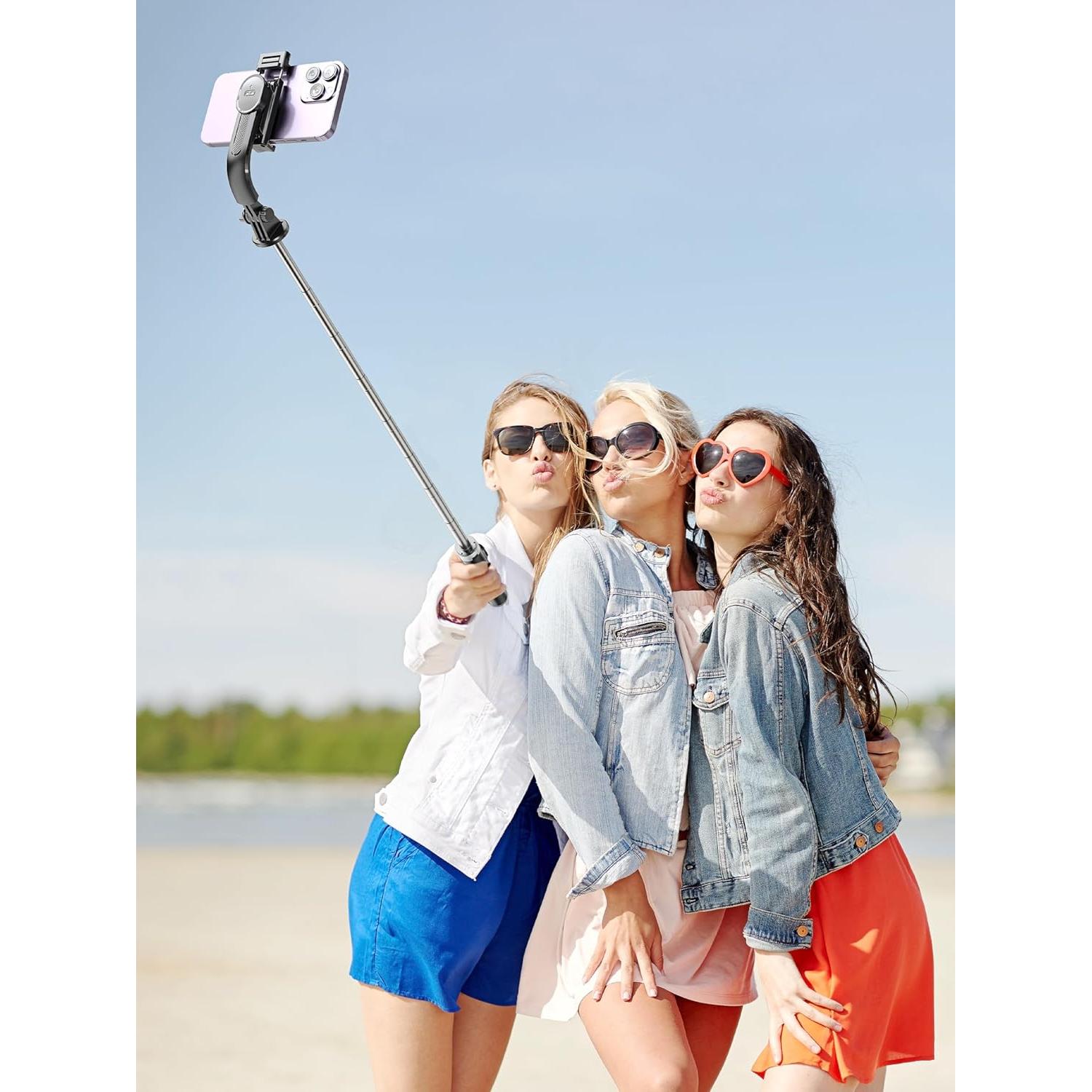 Selfie Stick y Trípode Qirita 52cm con Control Remoto