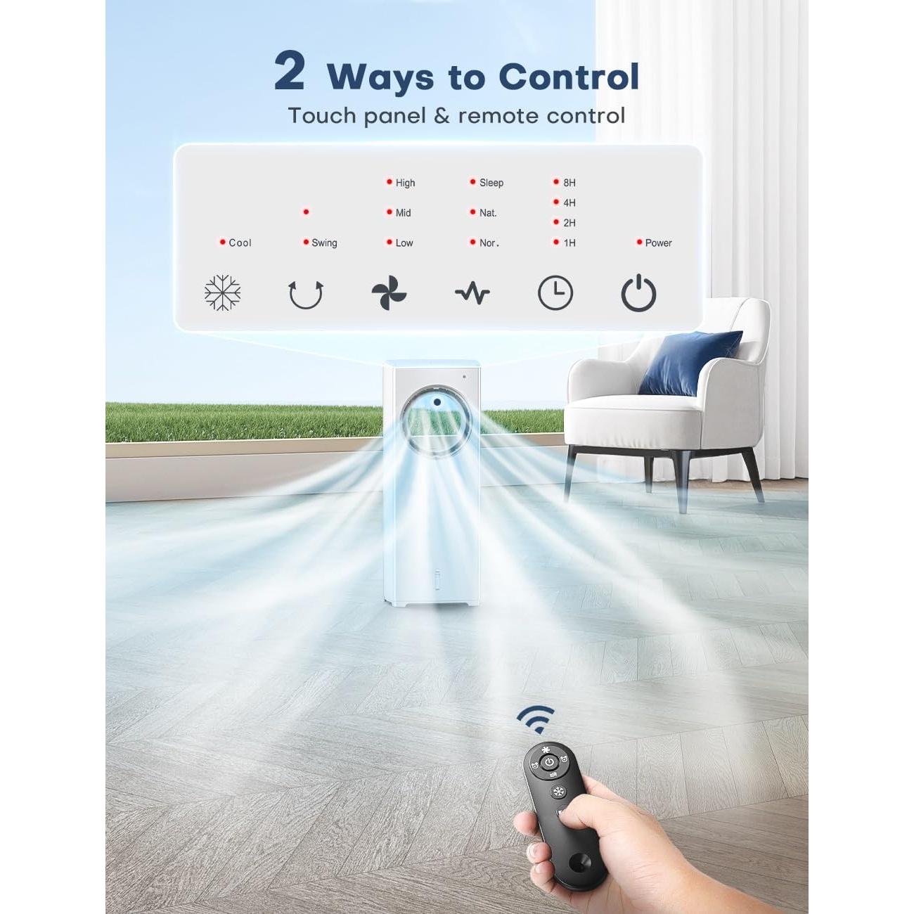 BALKO Enfriador de Aire Evaporativo 3 Velocidades Portátil