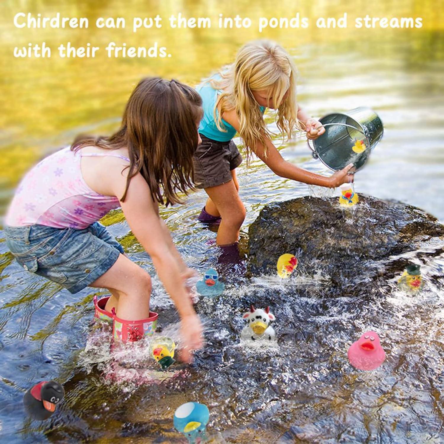 Paquete de 100 Patos de Goma Flotantes 5.8 cm - Juguetes de Baño