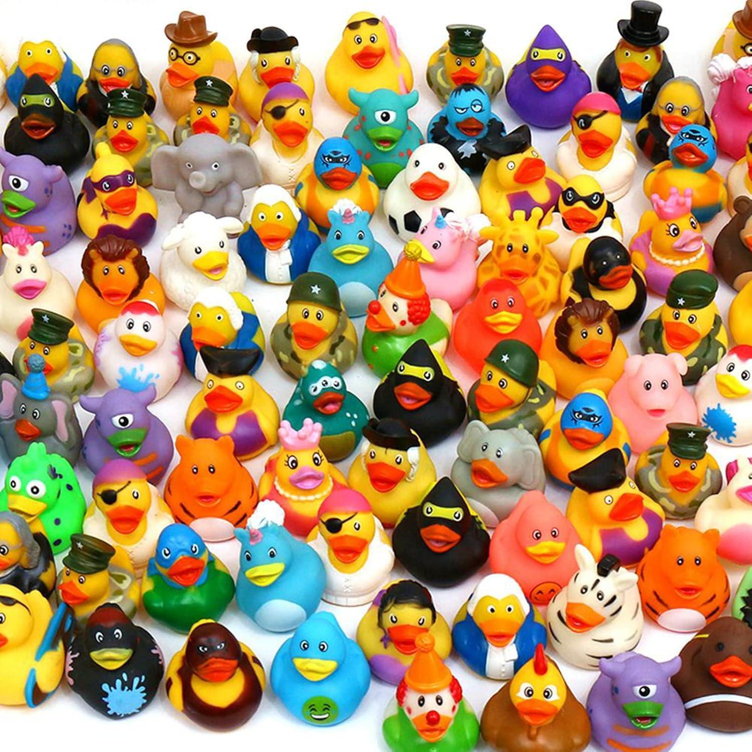 Paquete de 100 Patos de Goma Flotantes 5.8 cm - Juguetes de Baño