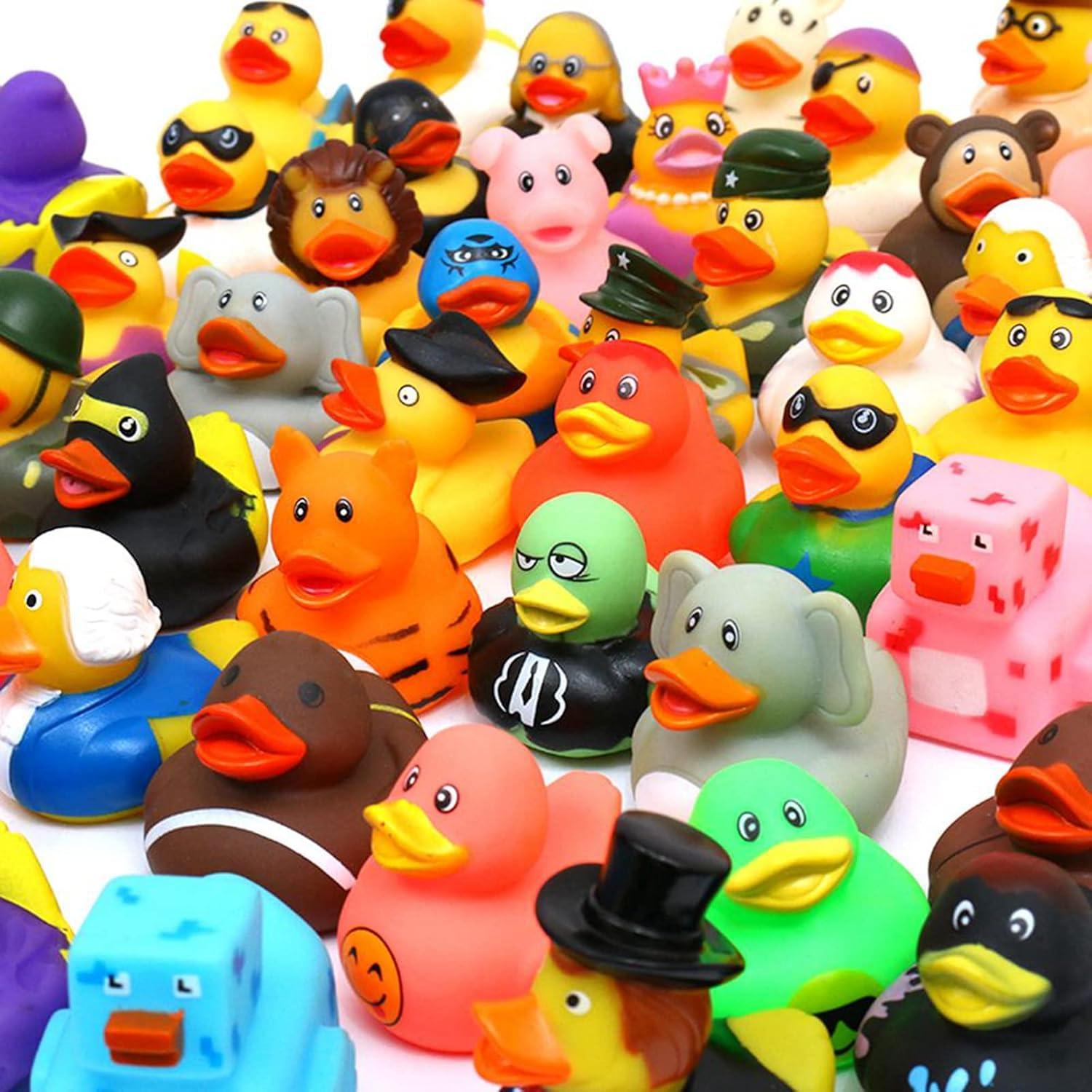 Paquete de 100 Patos de Goma Flotantes 5.8 cm - Juguetes de Baño