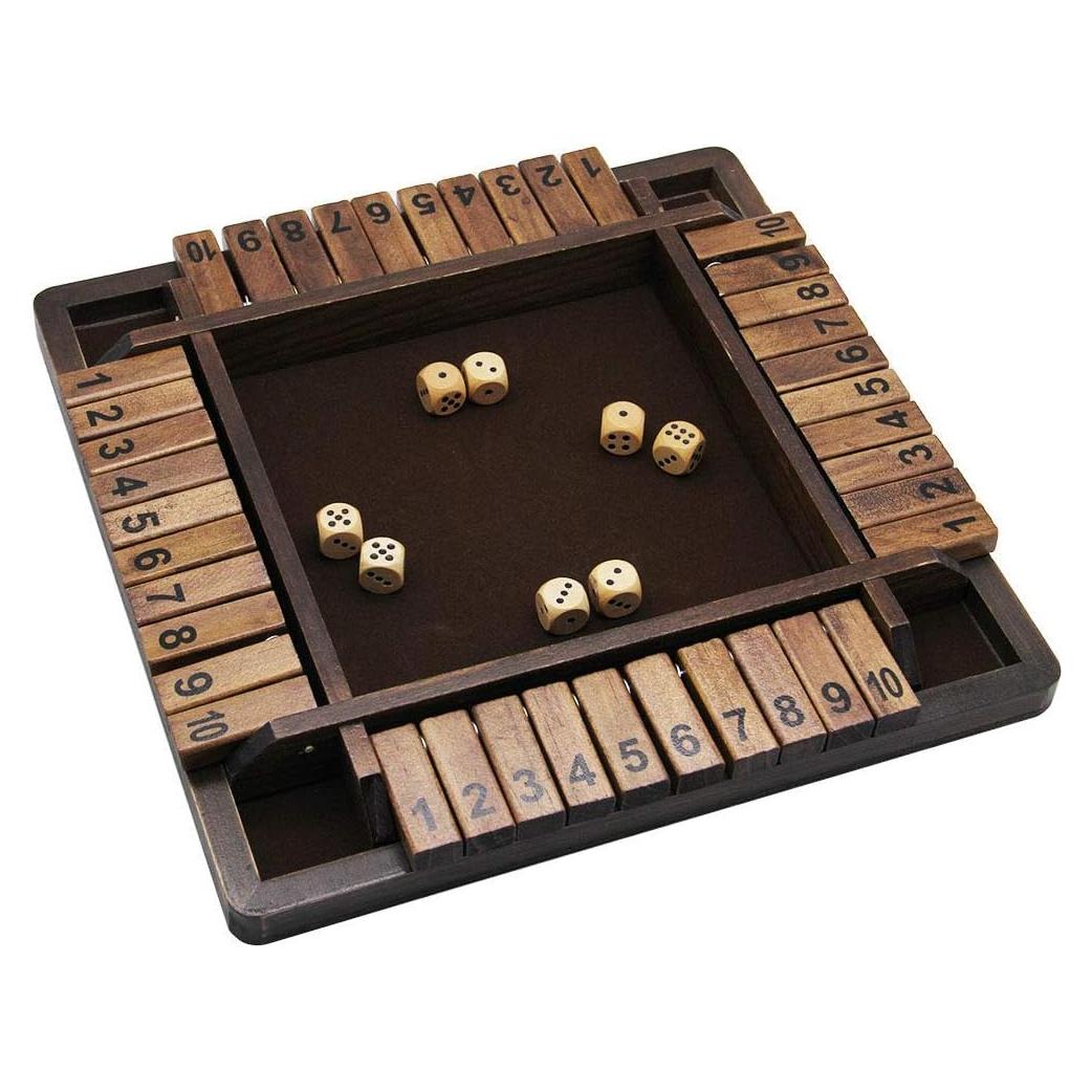 Juego de Dados Shut The Box Juegoal para 4 Jugadores
