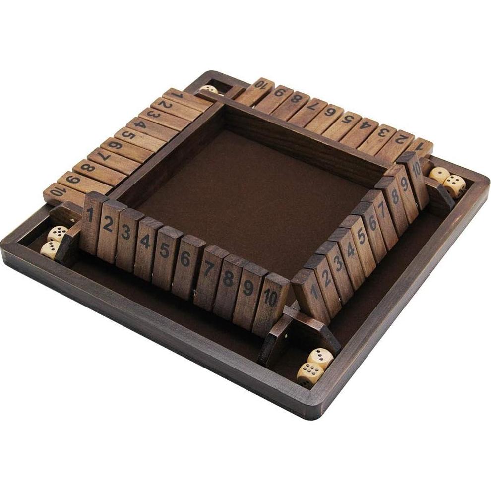 Juego de Dados Shut The Box Juegoal para 4 Jugadores