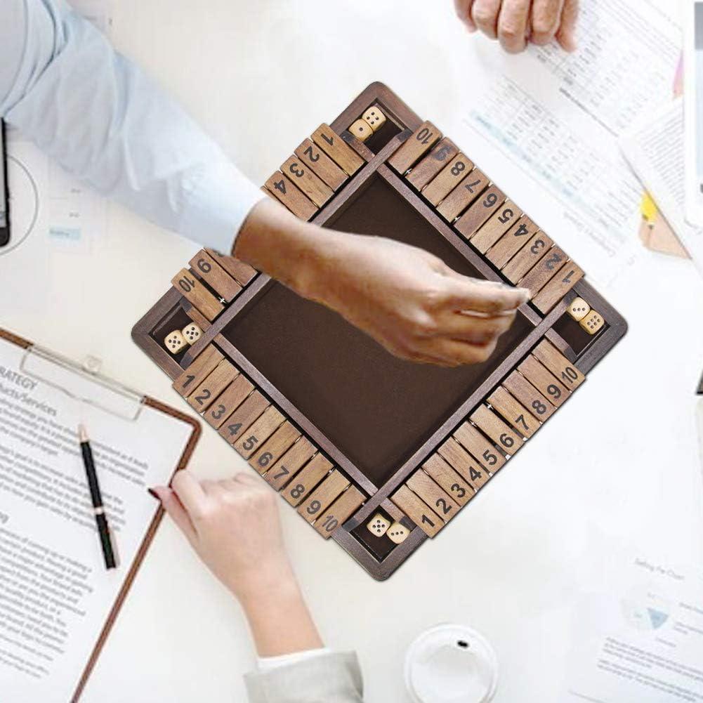 Juego de Dados Shut The Box Juegoal para 4 Jugadores