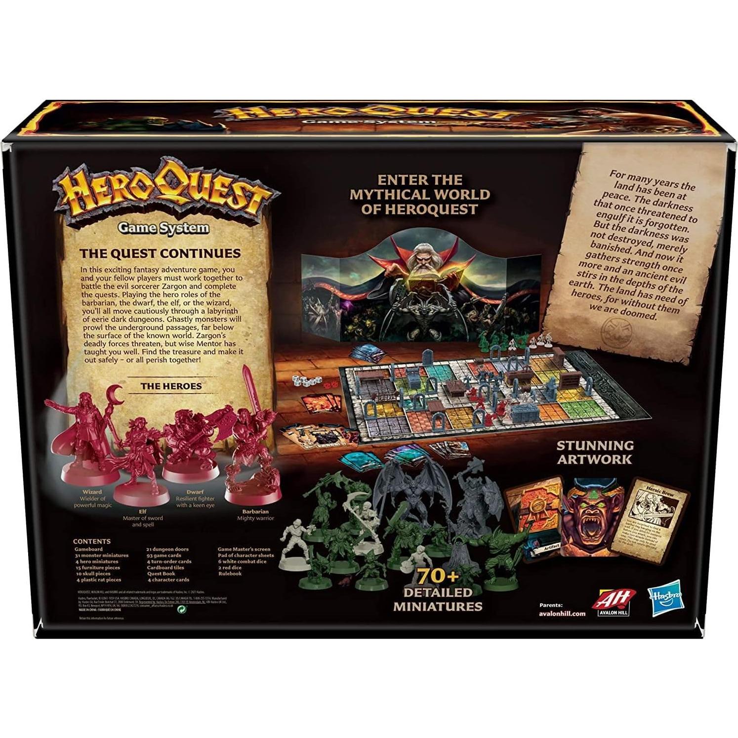 Juego de Mesa HeroQuest Hasbro - Aventura de Mazmorras 2-5 Jugadores