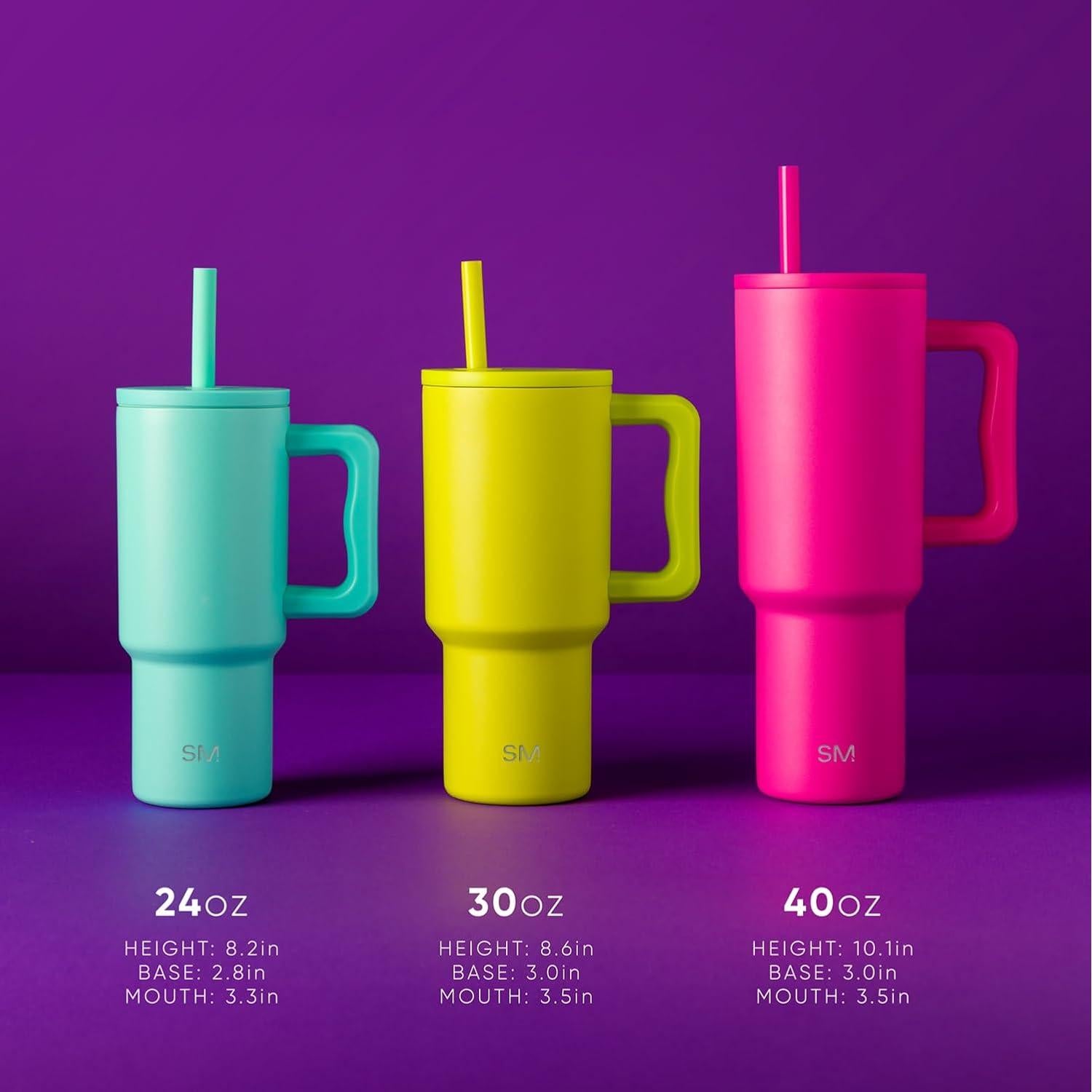 Vaso Tumbler Simple Modern 24 oz Niños Acero Inoxidable Negro