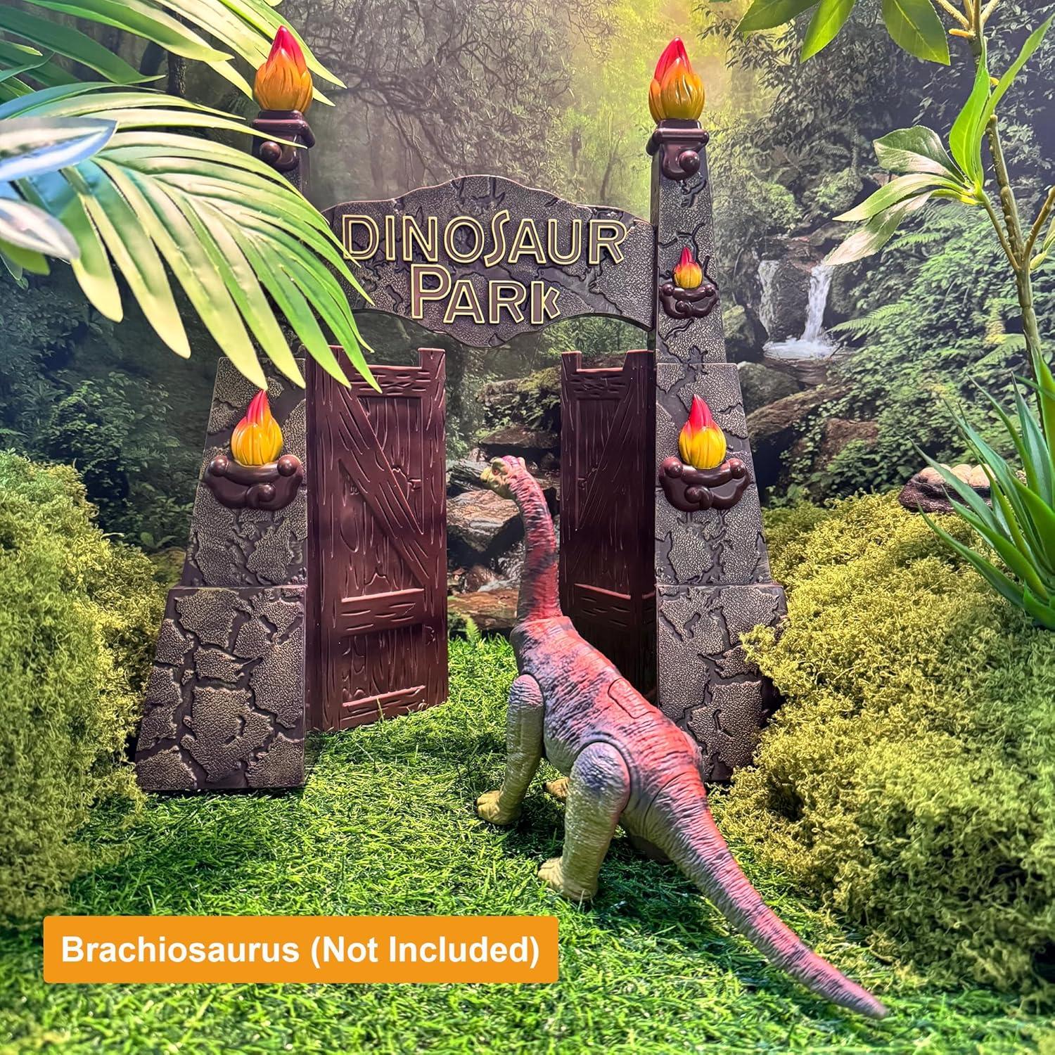 Puerta de Parque de Dinosaurios EKU 30.48cm con Accesorios