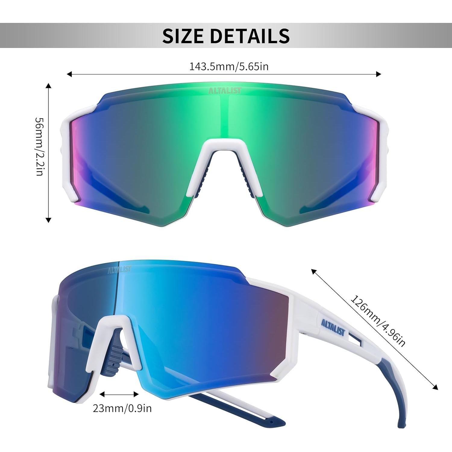 Gafas de Ciclismo ALTALIST UV400 Polarizadas Azul Brillante