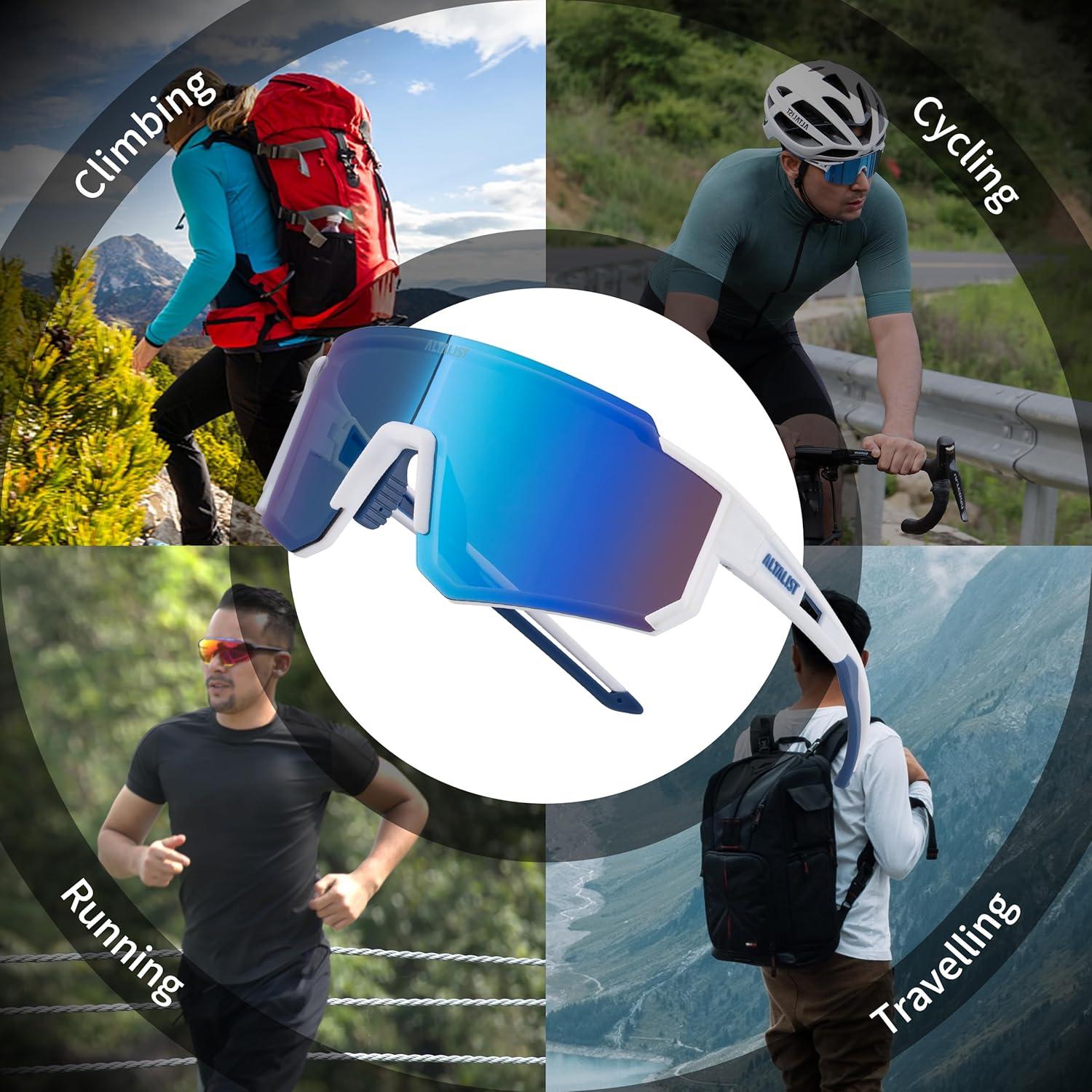 Gafas de Ciclismo ALTALIST UV400 Polarizadas Azul Brillante