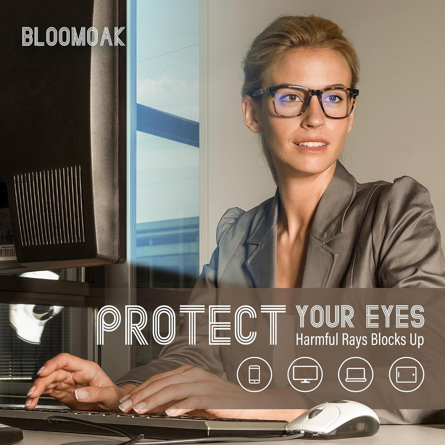 Gafas Bloomoak Antirreflejo Bloqueo Luz Azul - Carey Marrón