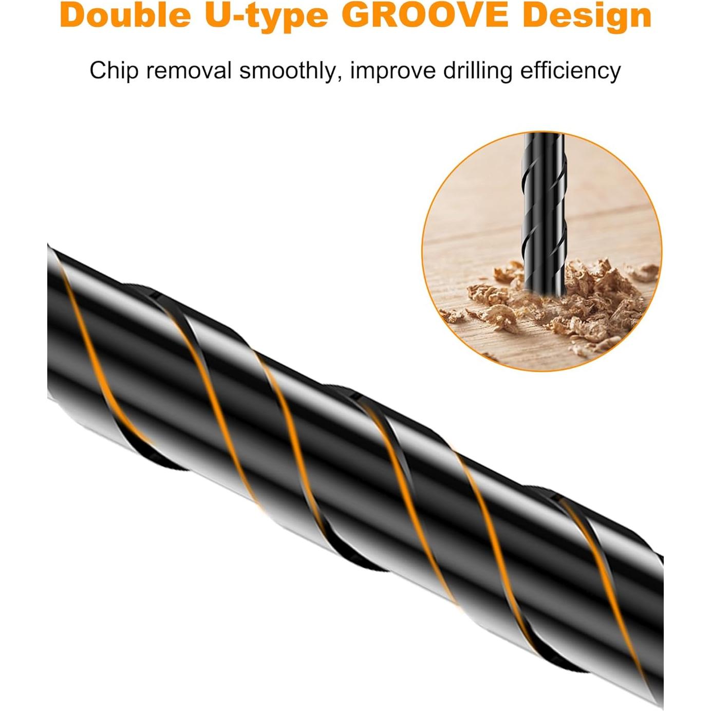 Juego de Brocas para Masonería TITGGI - 5 Pcs Carburo 5 Tamaños