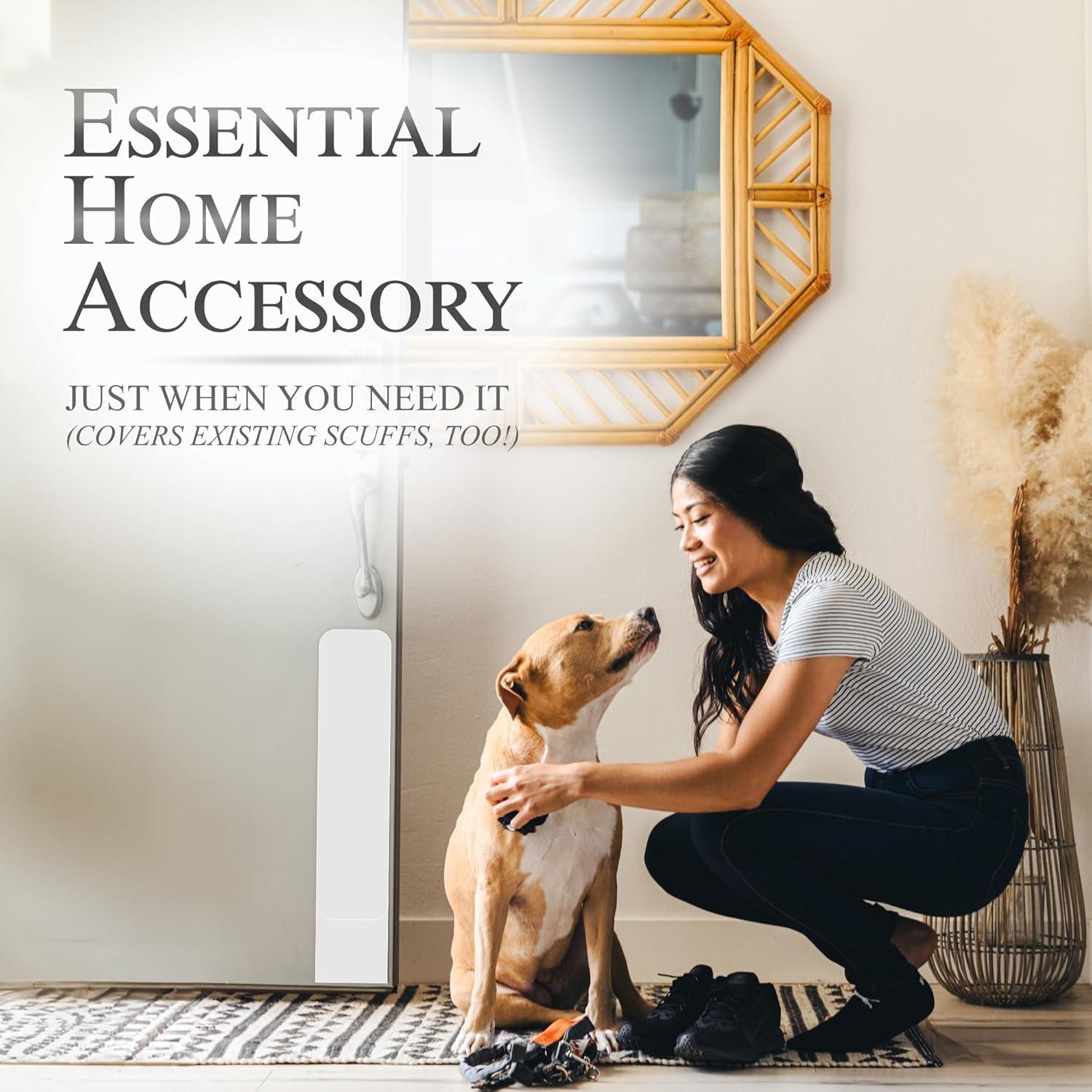 Placa de Protección para Puertas Deck the Door 10x56cm Aluminio Blanco