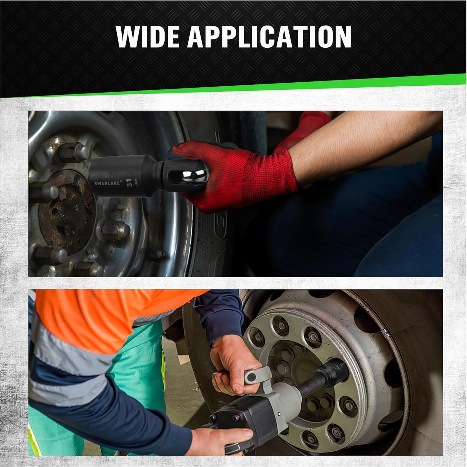 Juego de 9 Piezas Enchufe de Impacto 1/2" SWANLAKE Métrico