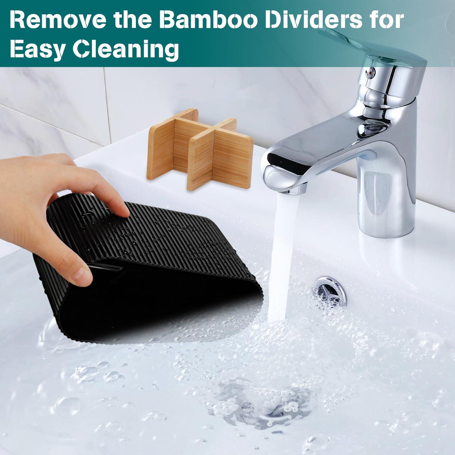 Soporte de Cepillo de Dientes Negro GFWARE Ecológico 5 Compartimentos