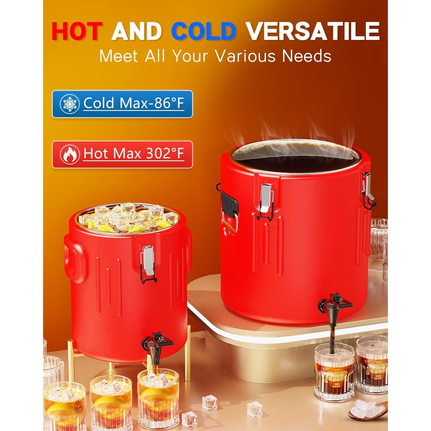 Dispensador de Bebidas Aislado 2 Galones XVEZUA Acero Inoxidable