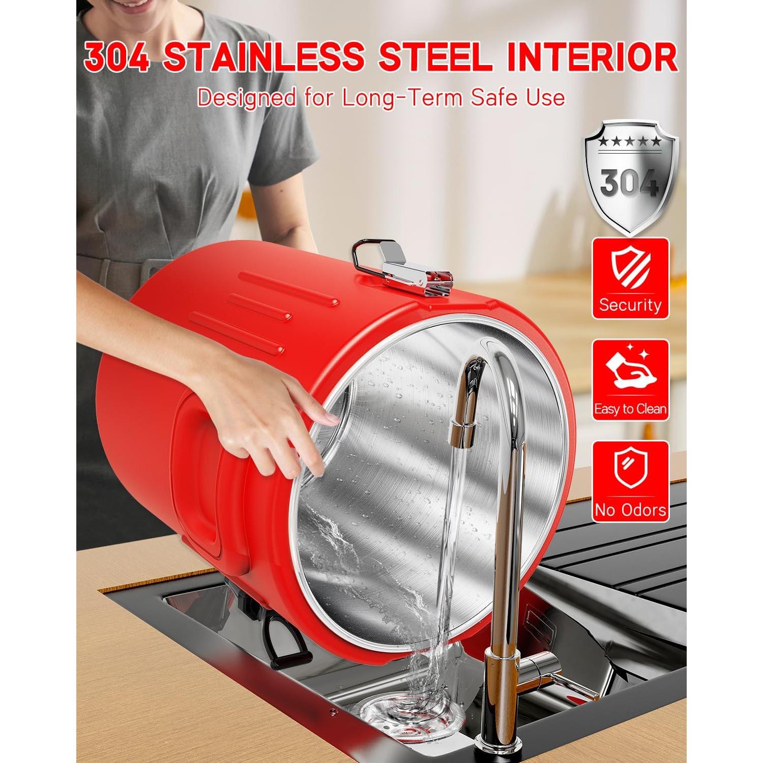 Dispensador de Bebidas Aislado 2 Galones XVEZUA Acero Inoxidable