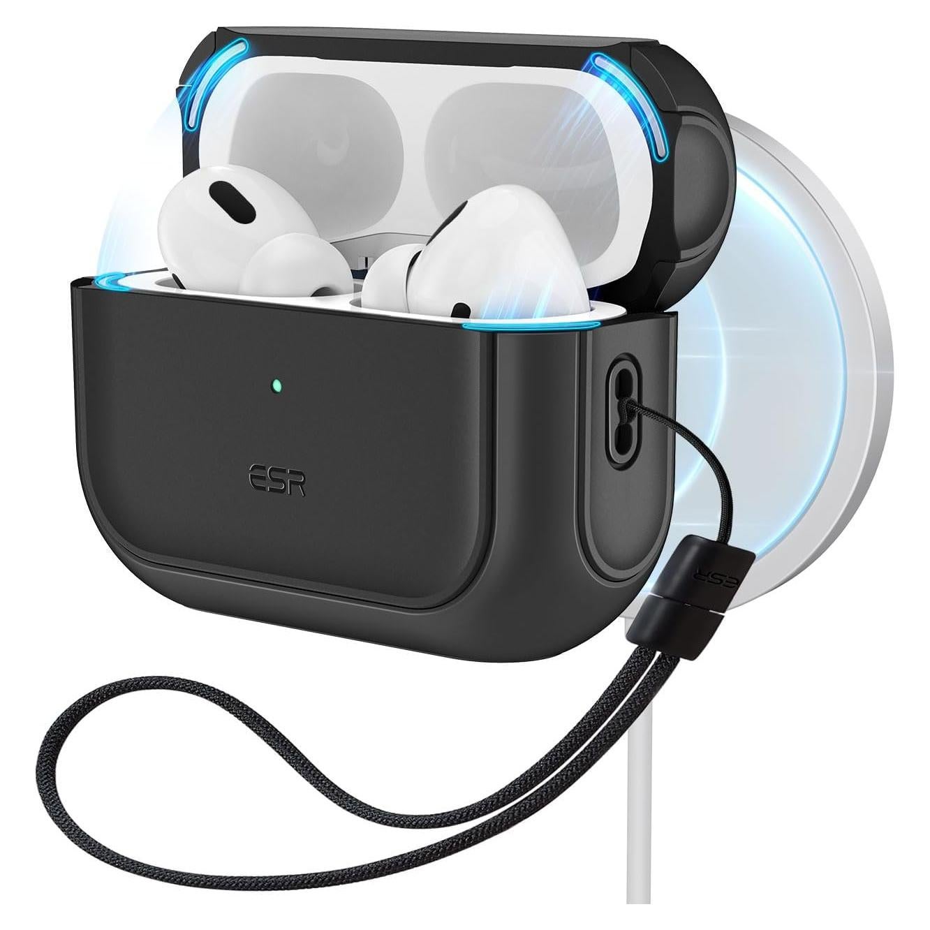 Funda de Protección ESR para AirPods Pro 2 y 1 - Negra