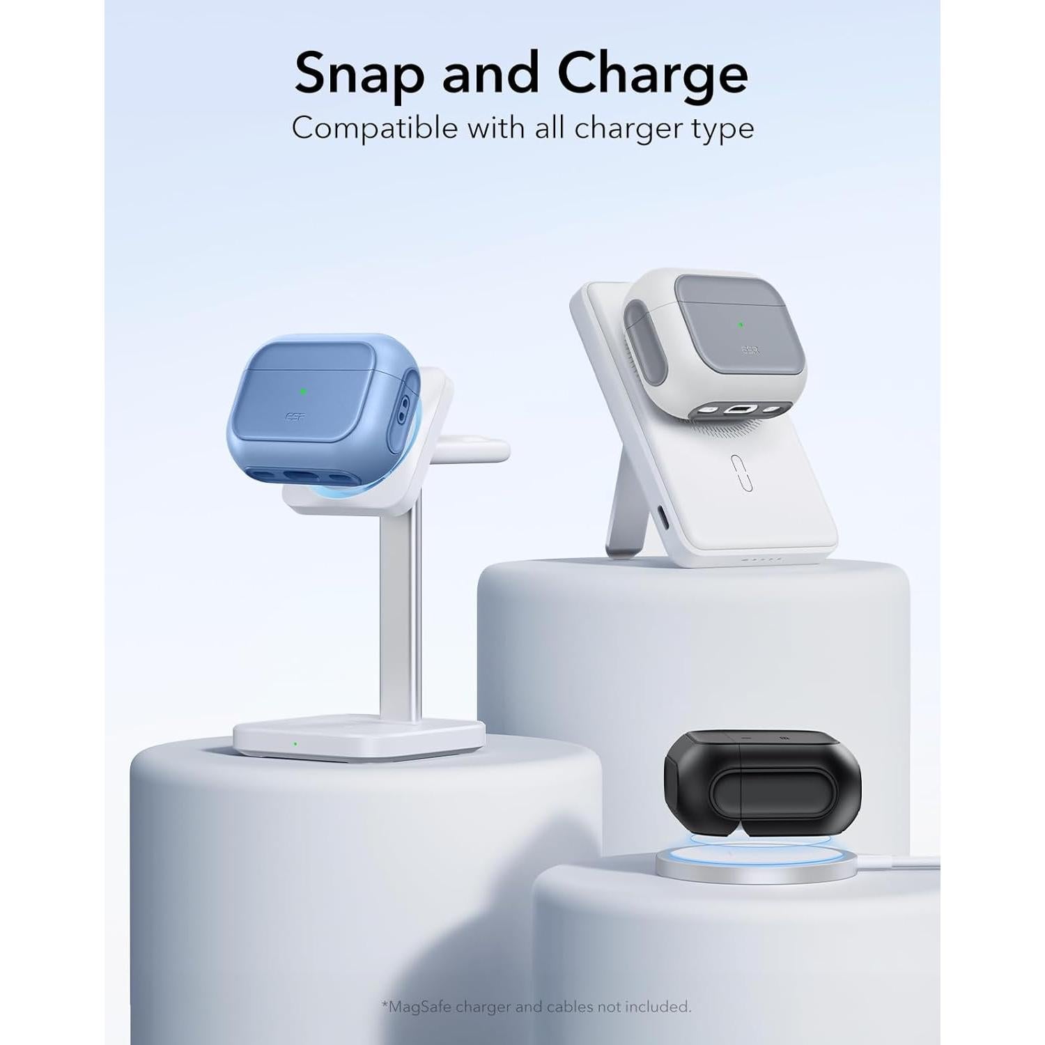 Funda de Protección ESR para AirPods Pro 2 y 1 - Negra